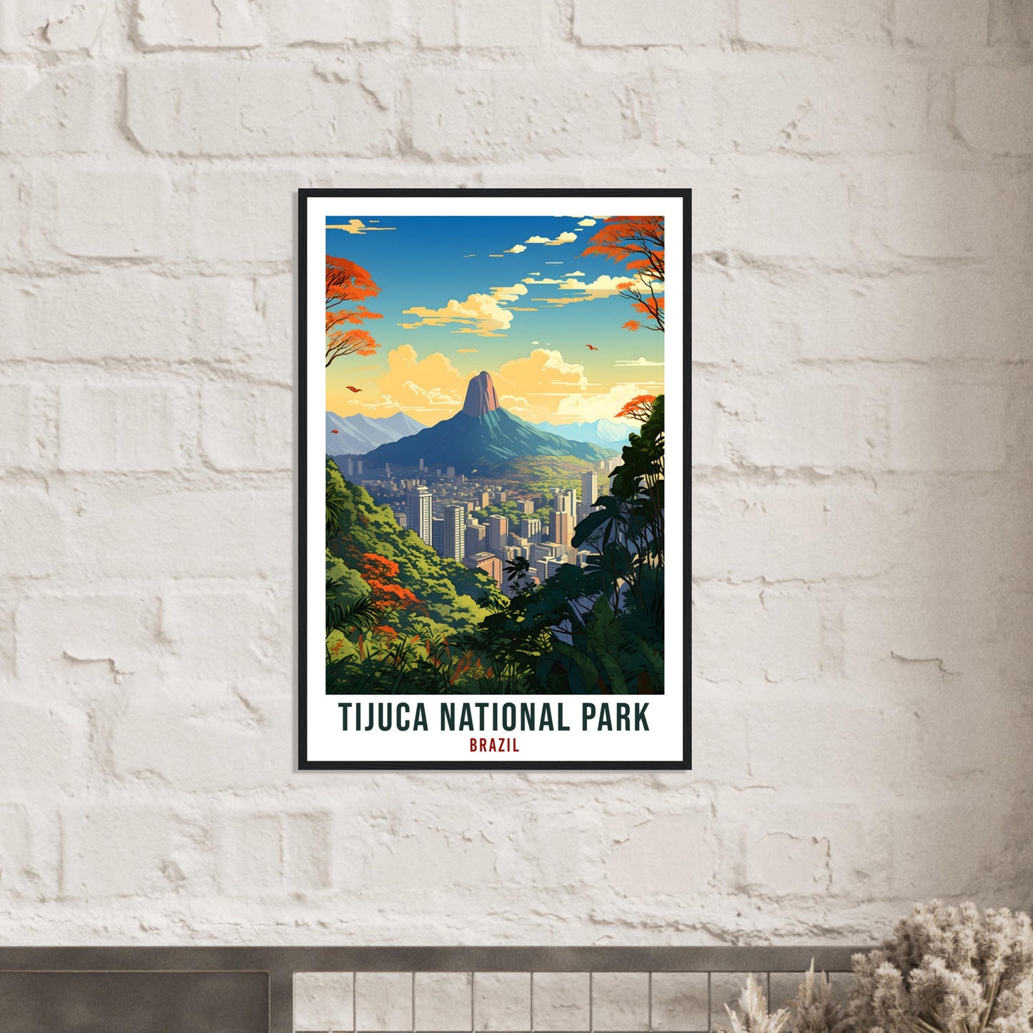 Tijuca National Park Travel Print Wall Art Tijuca National Park Brazil Wall Hanging Artwork Art Gifts Tijuca Travel Poster Brazil Art Lovers