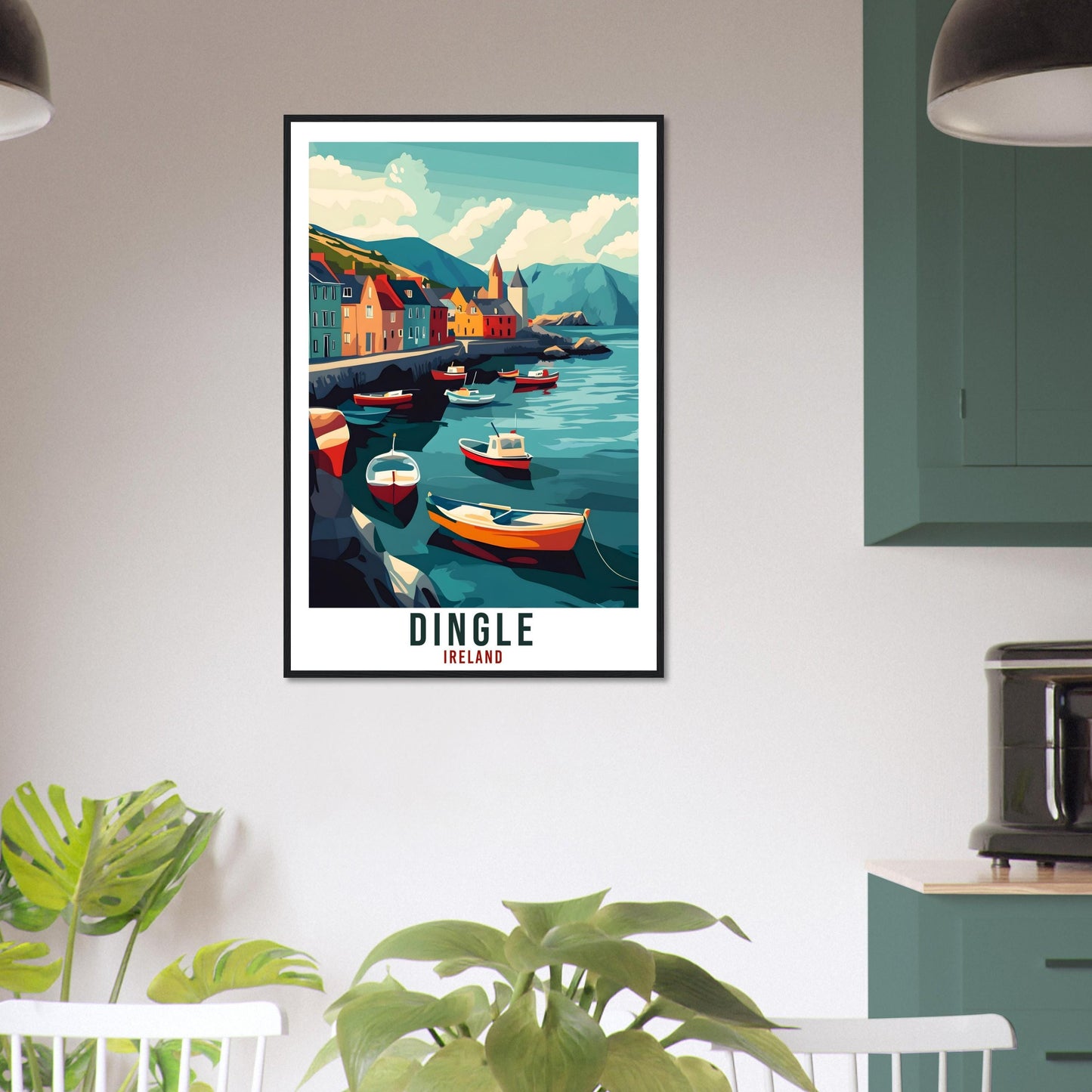 Dingle Travel Print Ireland Home Decor Dingle Wall Art Wall Hanging Art Lover Irish Artwork Travel Poster Dingle Ireland Travel Art Gift
