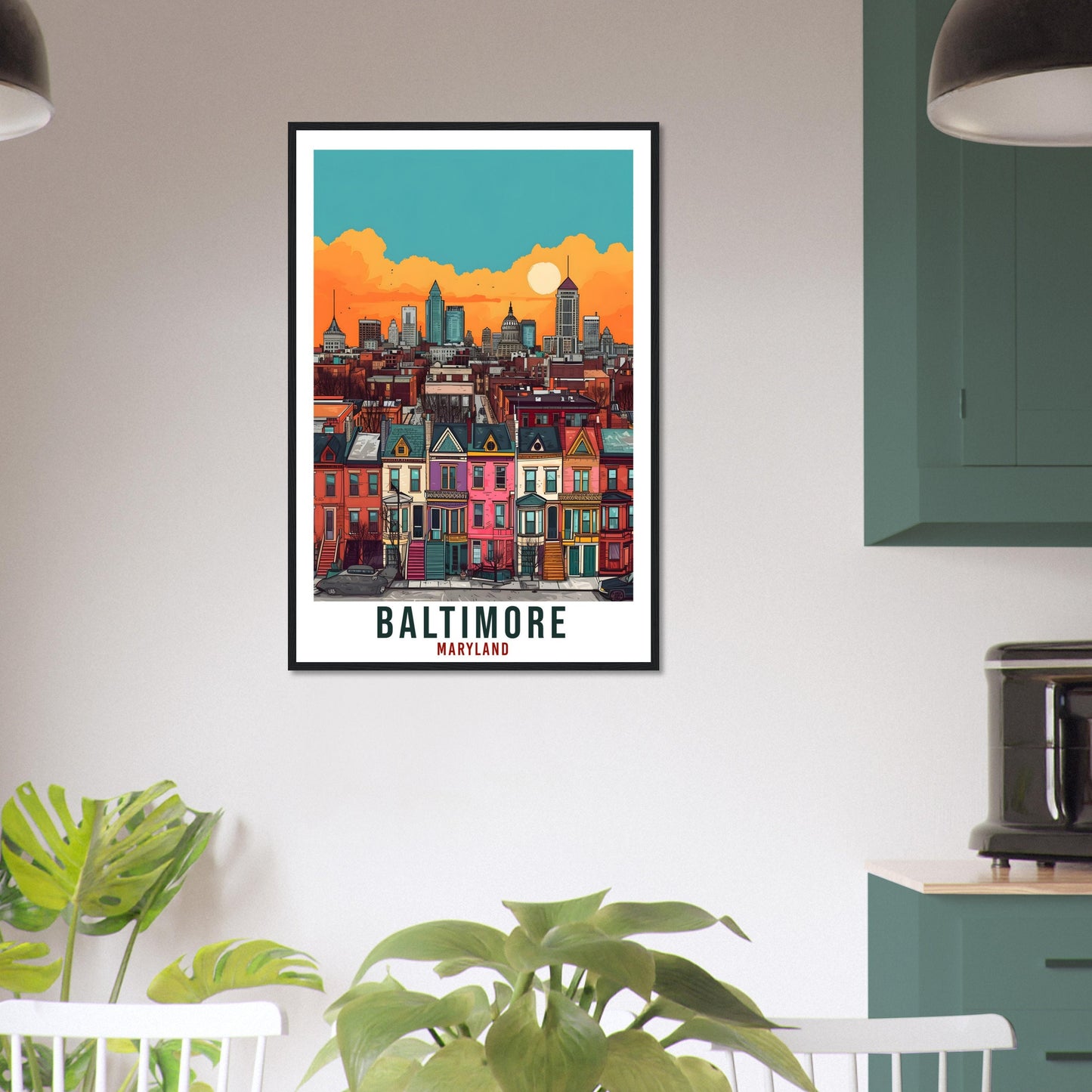 Baltimore Travel Print Maryland Home Decoration USA City Wall Art Gift Wall Hanging Art Lover Maryland Artwork Baltimore Travel Poster