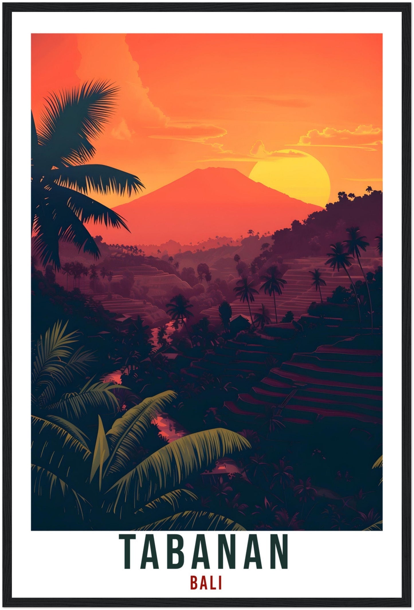 Tabanan Bali Travel Print Bali Wall Art Wall Hanging Home Décor Tabanan Gift Landmark Artwork Travel Art Tabanan Indonesia Travel Poster