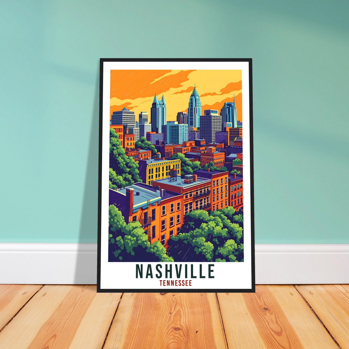 Nashville Travel Print Tennessee Home Decoration USA City Wall Art Gift Wall Hanging Art Lover Tennessee Artwork Nashville Travel Poster
