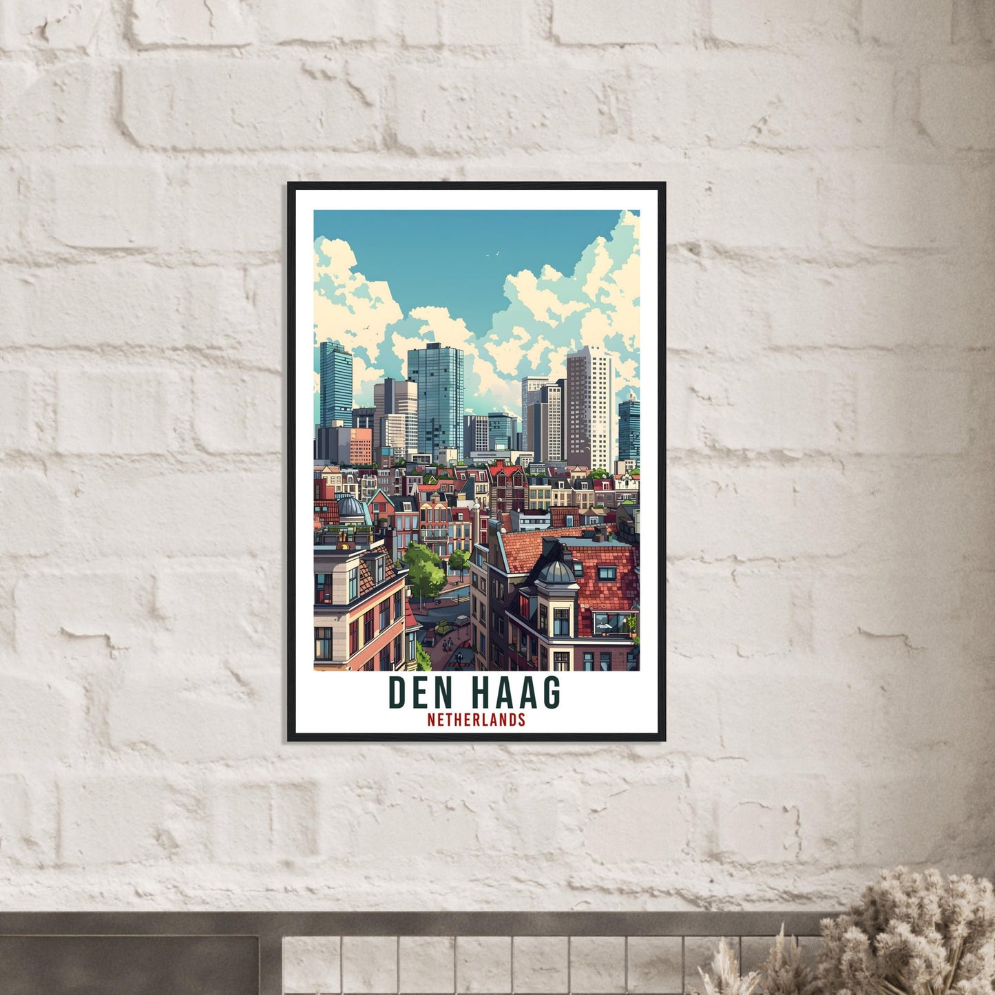 Den Haag Travel Print Holland Wall Art Wall Hanging Home Décor Gift Art Lover Gift Dutch Artwork Gift The Netherlands Den Haag Travel Poster