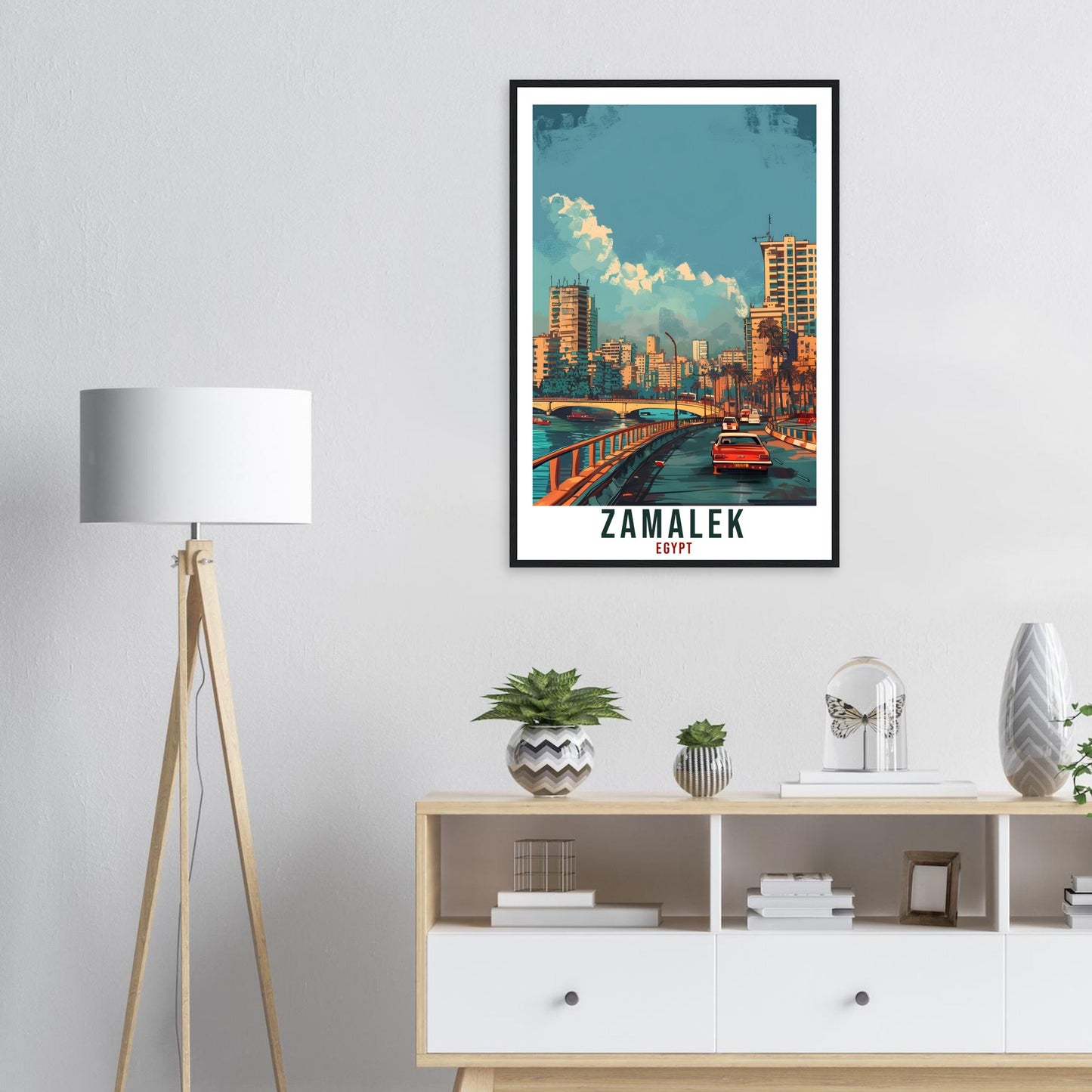 Zamalek Egypt Travel Print Zamalek Wall Art Wall Hanging Home Décor Zamalek Gift Art Lovers Egypt Artwork Gift Print African Landmark Poster