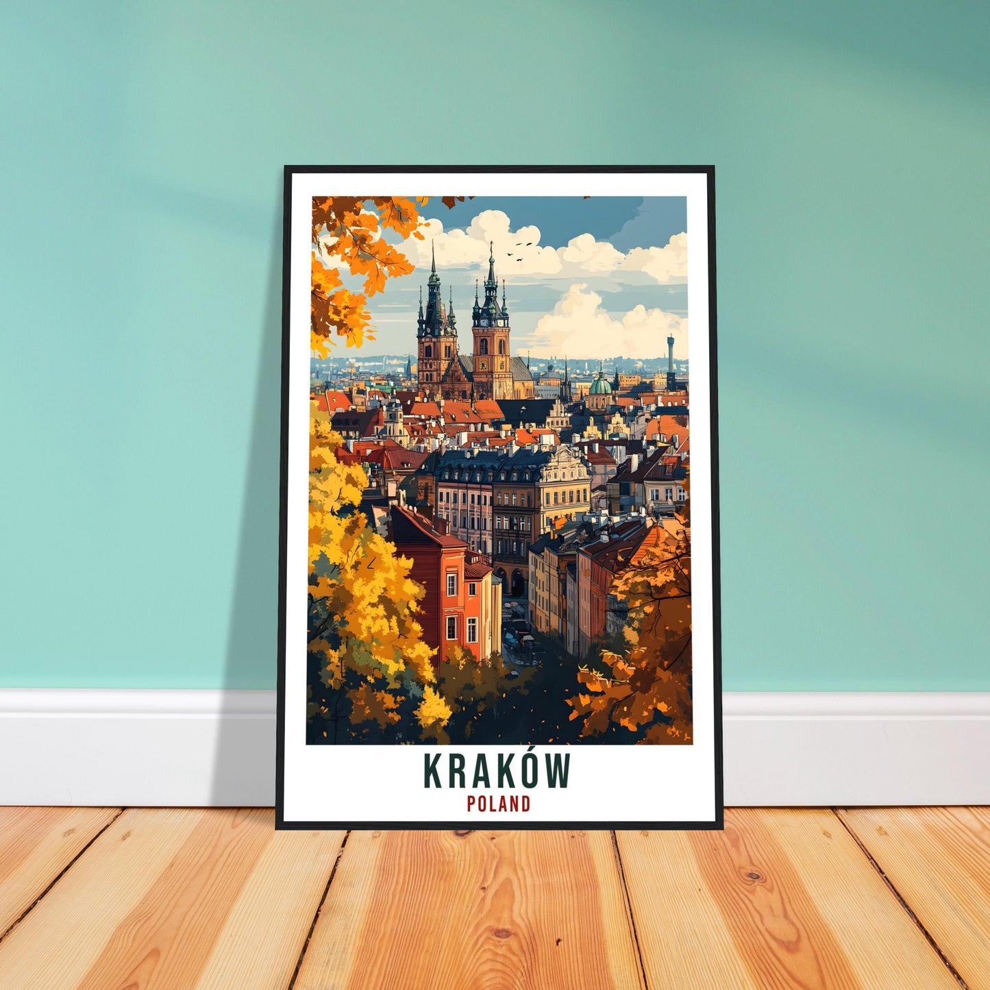 Kraków Travel Print Poland Home Decor Kraków Wall Art Gift Wall Hanging Art Lover Kraków Polish Artwork Travel Poster Poland Travel Art