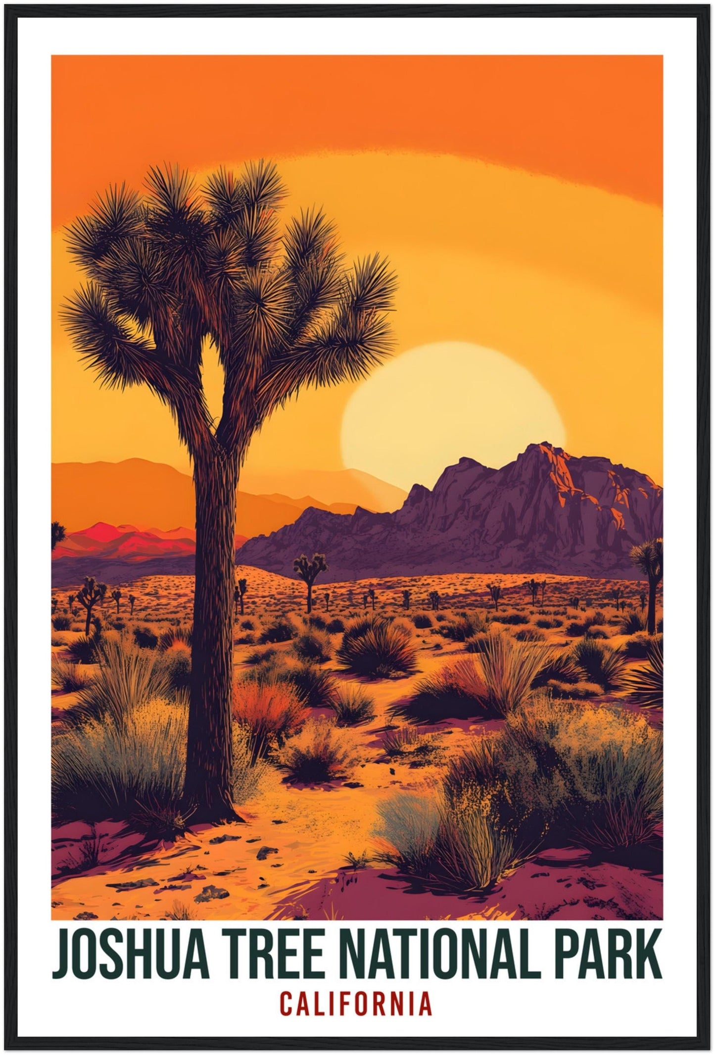 Joshua Tree National Park California USA Travel Print Wall Art Wall Hanging Home Décor Joshua Tree Gift Travel Art USA Artwork Travel Poster