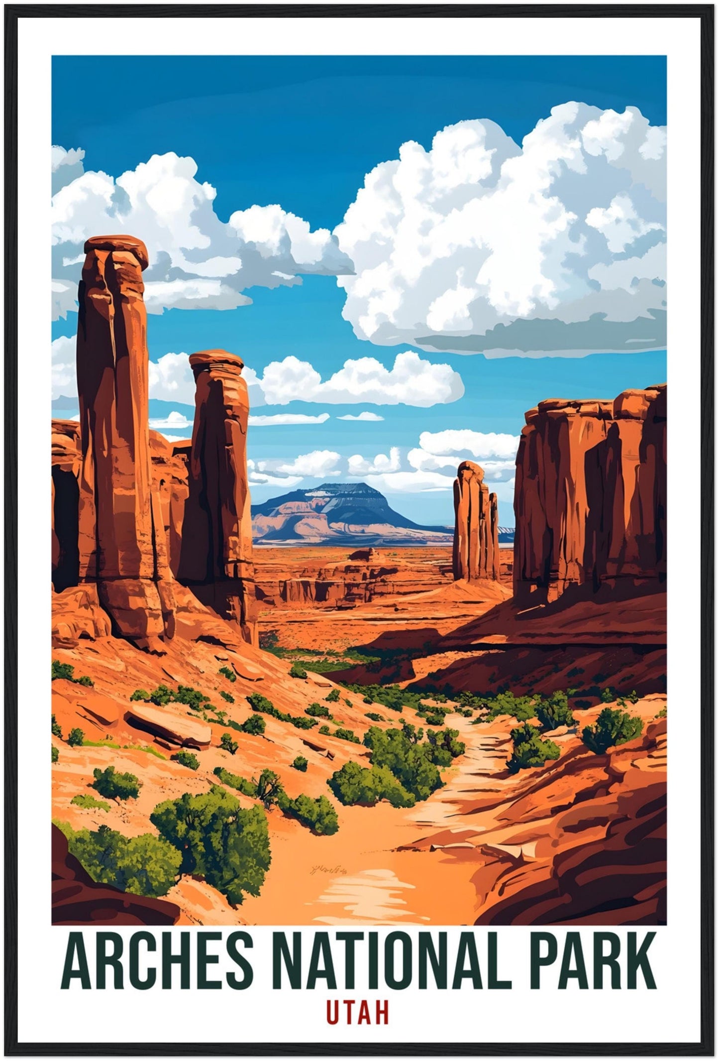 Arches National Park USA Travel Print Wall Art Wall Hanging Home Décor Arches National Park Utah Gift Travel Art USA Artwork Travel Poster
