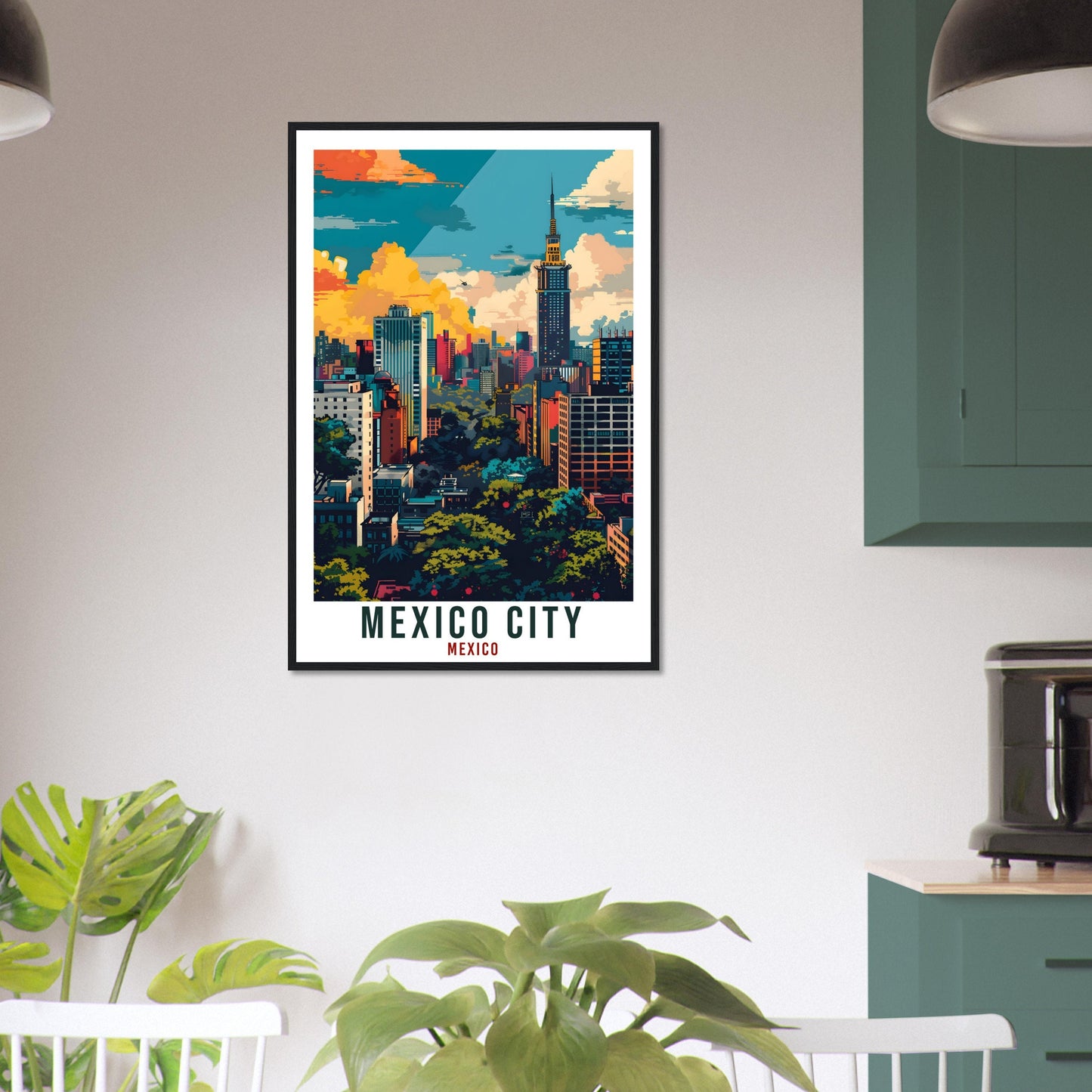 Mexico City Mexico Travel Print Mexico Wall Art Wall Hanging Home Décor Mexico City Gift Landmark Artwork Gift South America Travel Poster