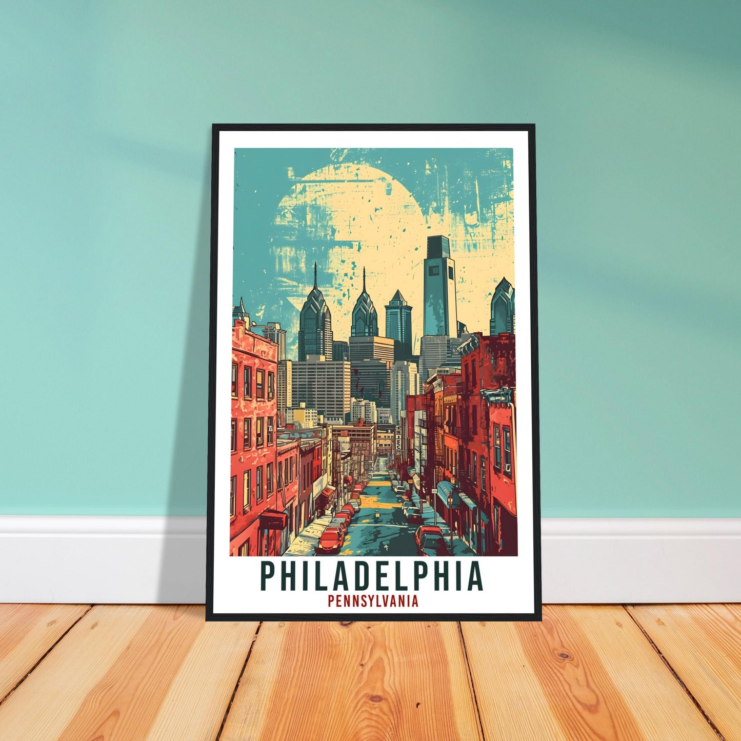 Philadelphia Travel Print Pennsylvania Wall Art Philadelphia Travel Poster Wall Art Philadelphia Art Lovers Gift Philadelphia Travel Art