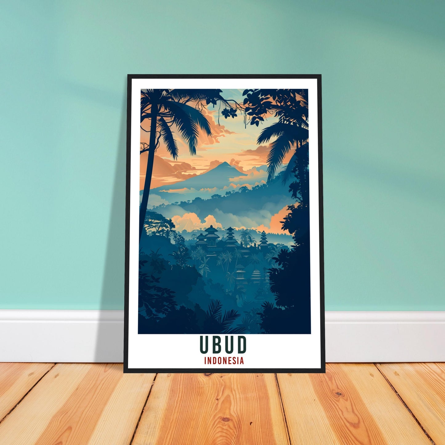 Ubud Bali Travel Print Bali Wall Art Wall Hanging Home Décor Ubud Gift Landmark Artwork Travel Art Lovers Indonesia Ubud Travel Poster