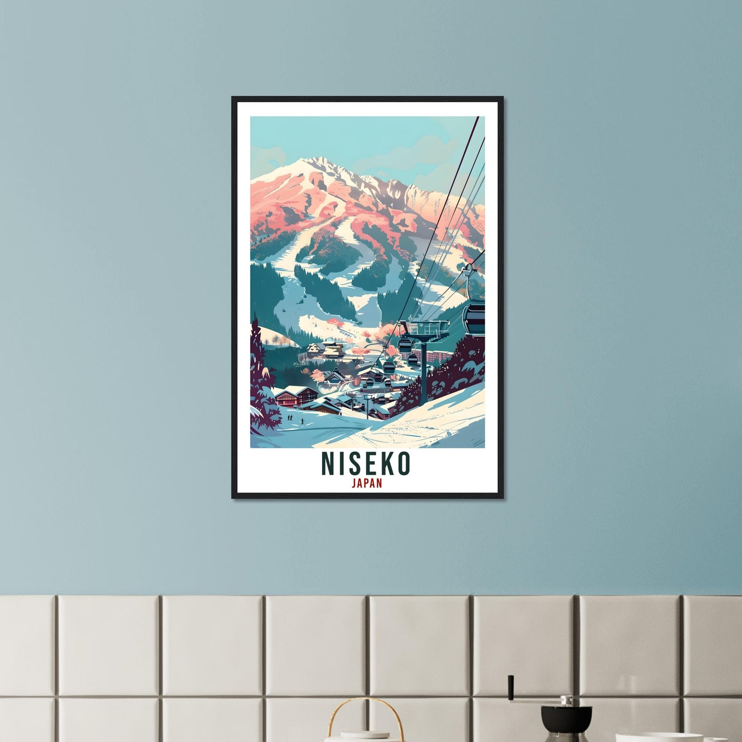 Niseko Ski Resort Travel Print Japan Home Decoration Wall Art Gift Wall Hanging Art Lover Japanese Artwork Japan Niseko Travel Poster Print