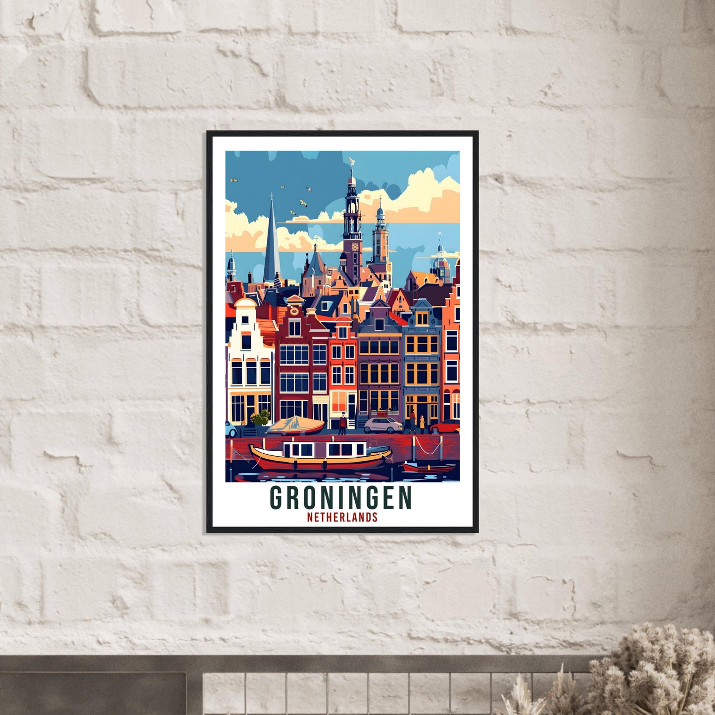 Groningen Travel Print Holland Wall Art Wall Hanging Home Décor Gift Art Lovers Gift Dutch Artwork The Netherlands Groningen Travel Poster