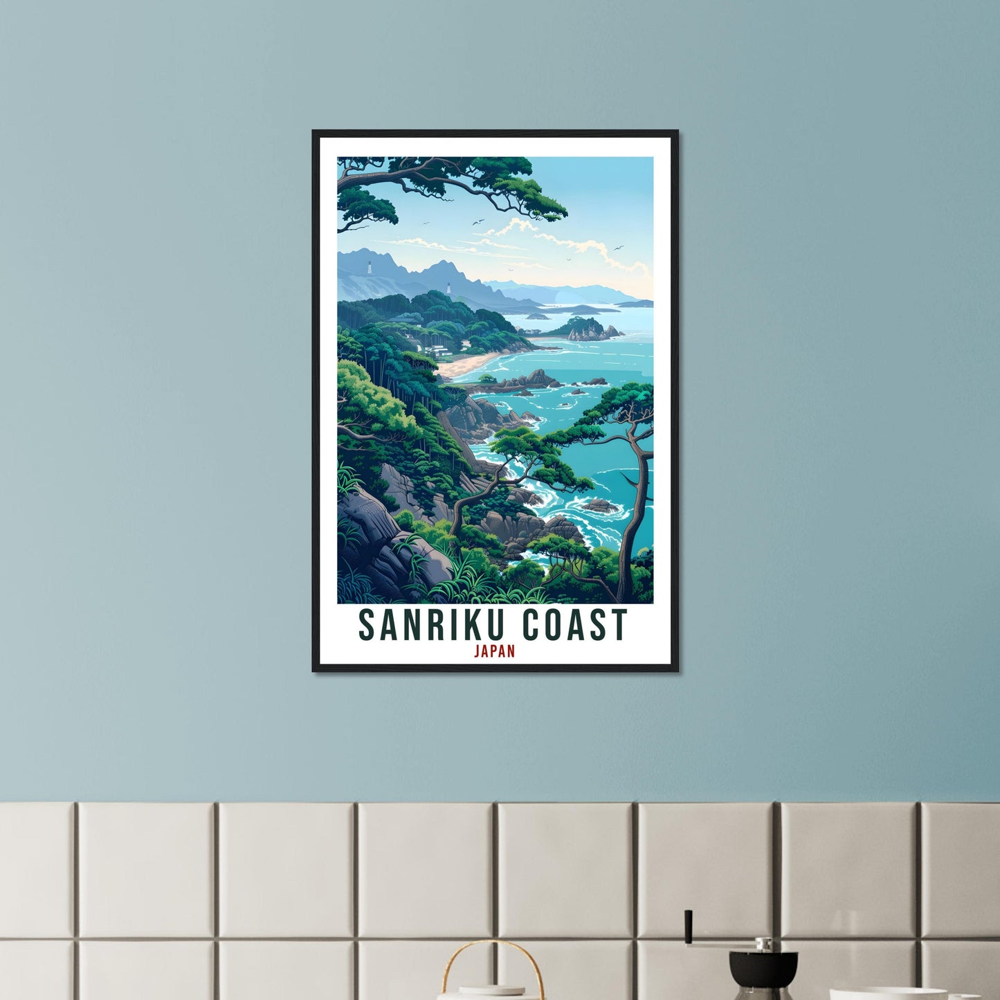Sanriku Coast Travel Print Japan Home Decoration Wall Art Gift Wall Hanging Art Lover Japanese Artwork Japan Sanriku Coast Travel Poster