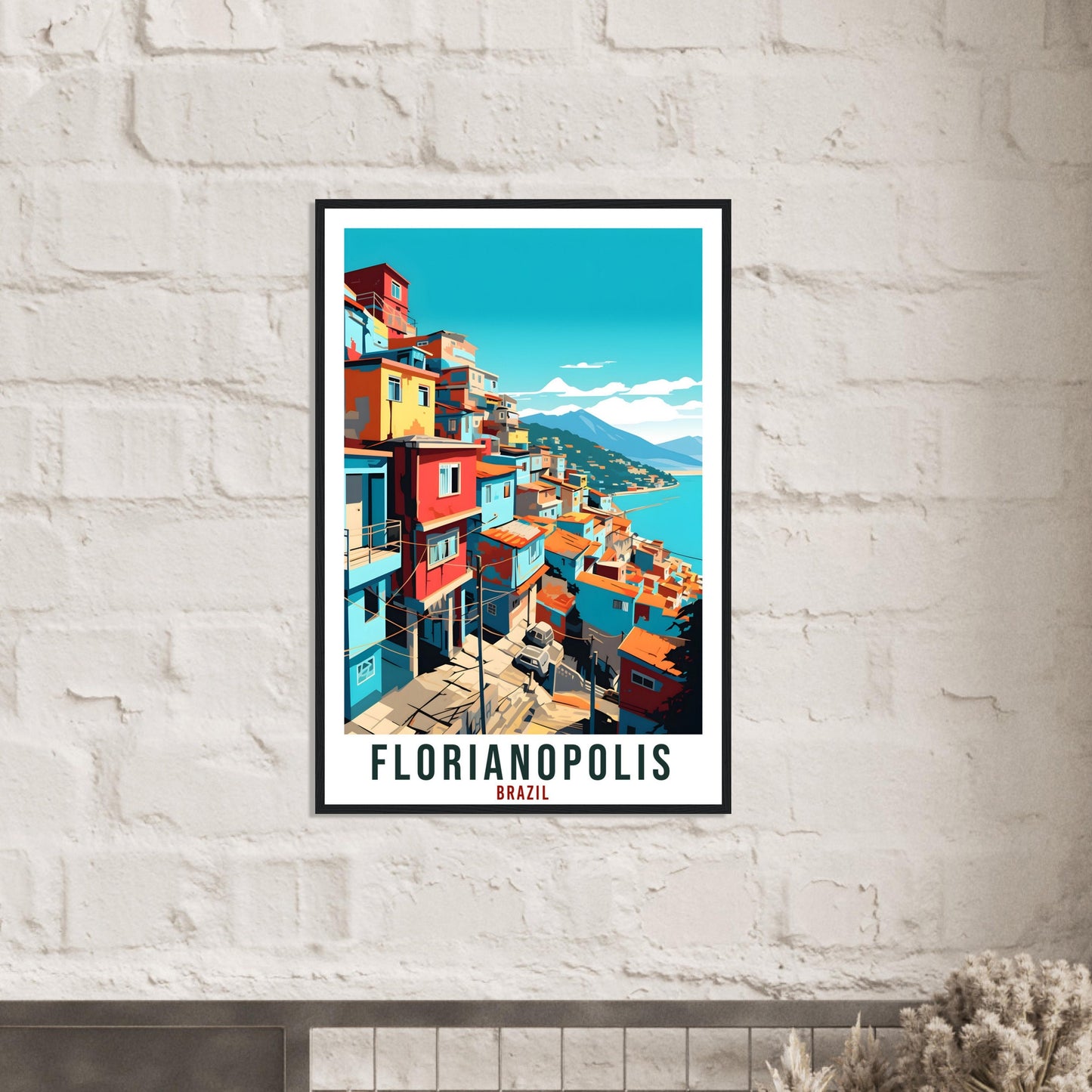 Florianopolis Travel Print Wall Art Florianopolis Brazil Wall Hanging Artwork Art Gifts Florianopolis Travel Poster Brazil Art Lovers Gift