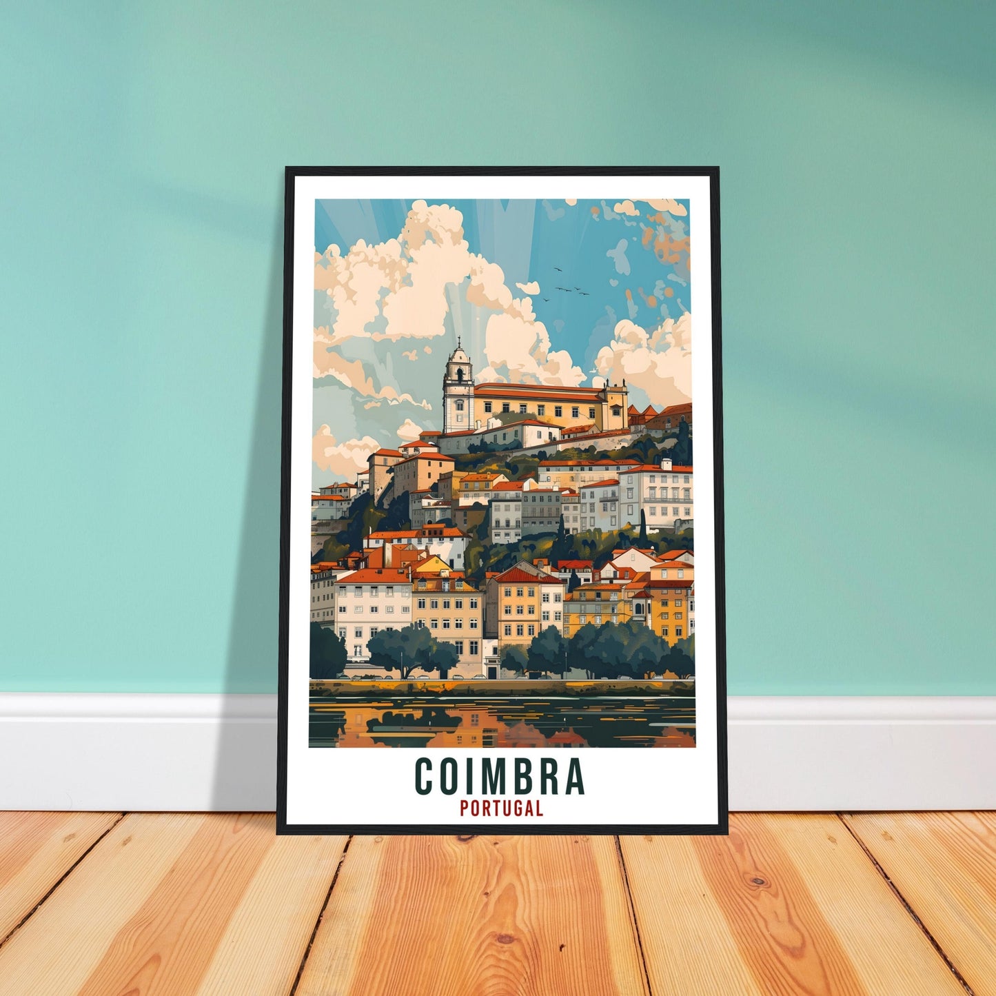 Coimbra Travel Print Portugal Wall Art Wall Hanging Home Décor Coimbra Gift Portugal Landmark Artwork Gift Portugal Coimbra Travel Poster