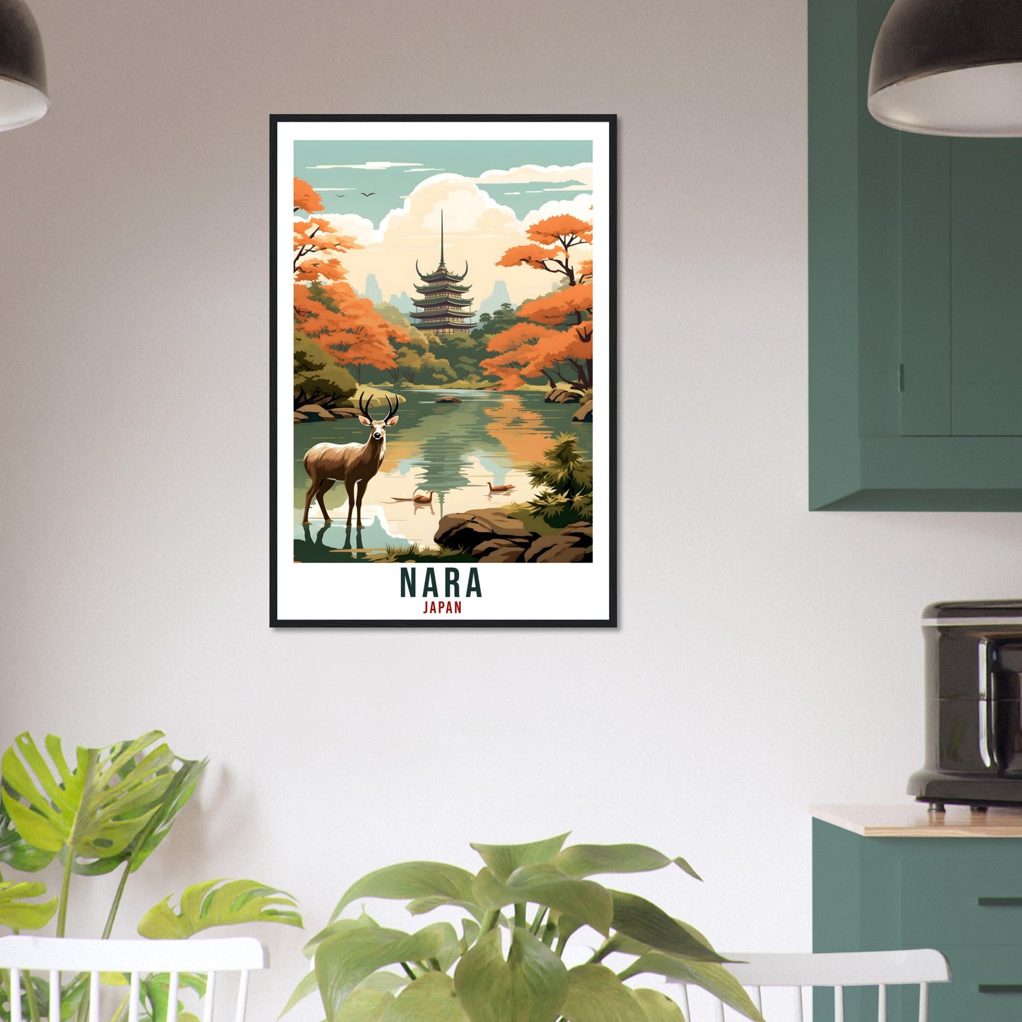 Nara Travel Print Japan Home Decoration Wall Art Gift Wall Hanging Art Lover Japanese Artwork Japan Nara Deer Travel Poster Cityscape Print