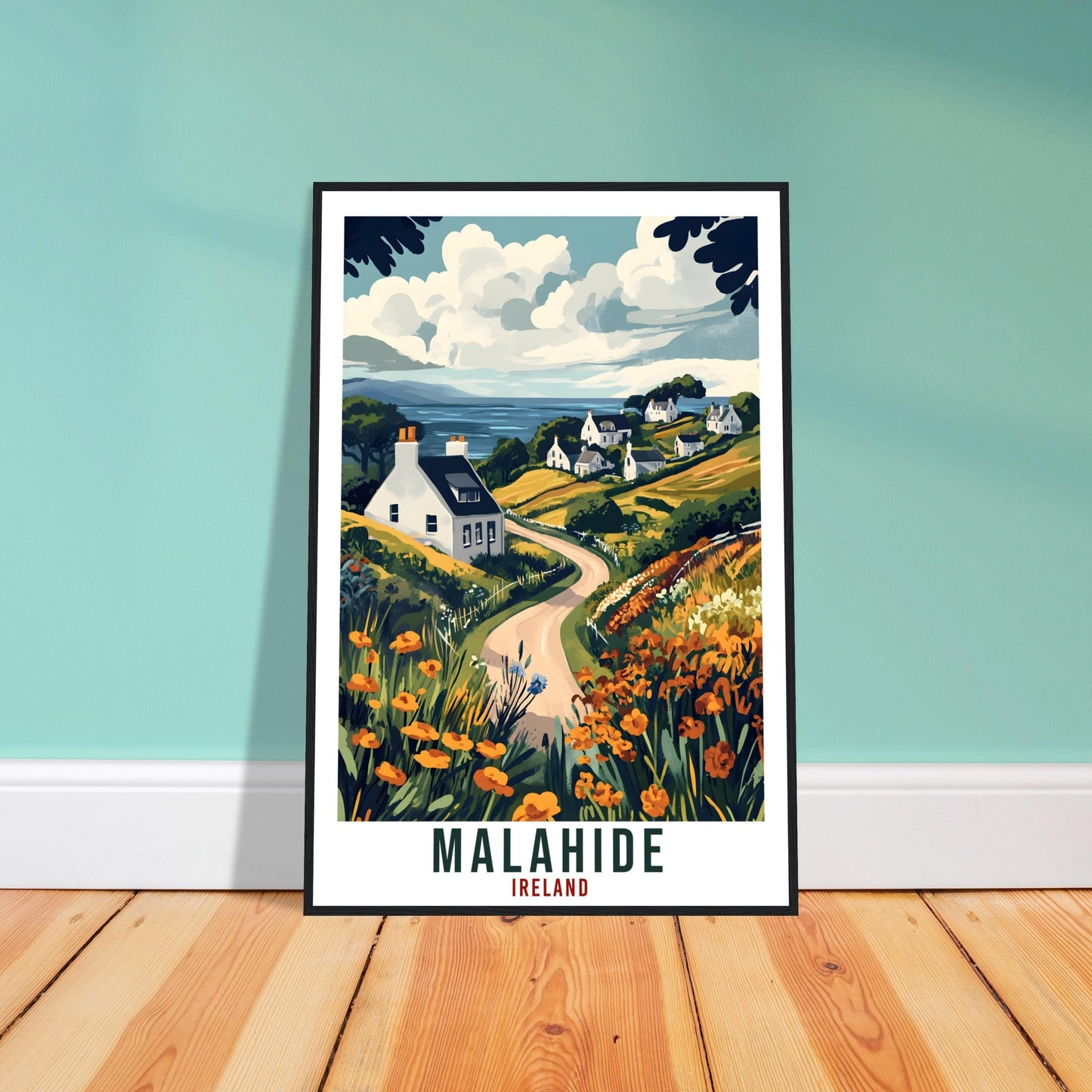 Malahide Travel Print Ireland Home Decor Co Dublin Wall Art Wall Hanging Art Lover Irish Artwork Travel Poster Malahide Ireland Travel Art