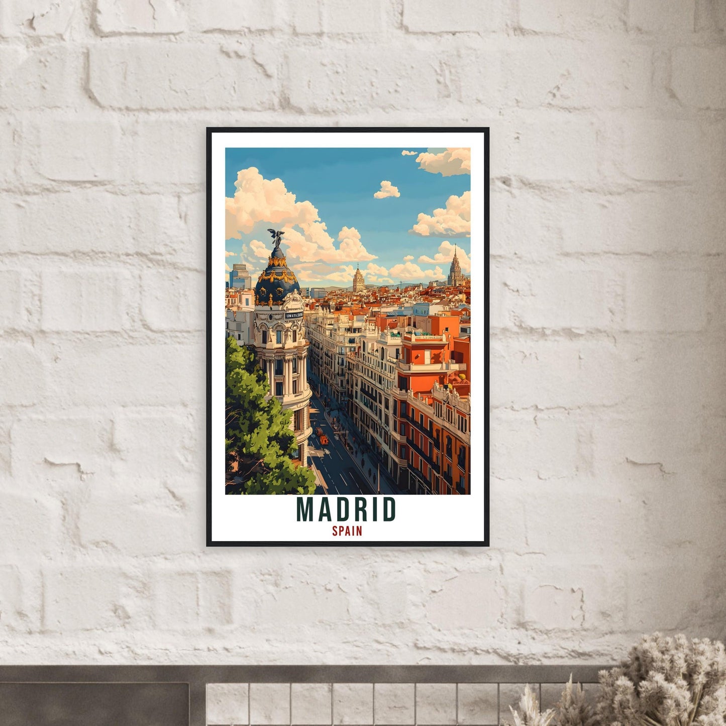 Madrid Travel Print Spain Home Decor Madrid City Wall Art Gift Wall Hanging Art Lover Madrid Spain Artwork Travel Poster Travel Artwork