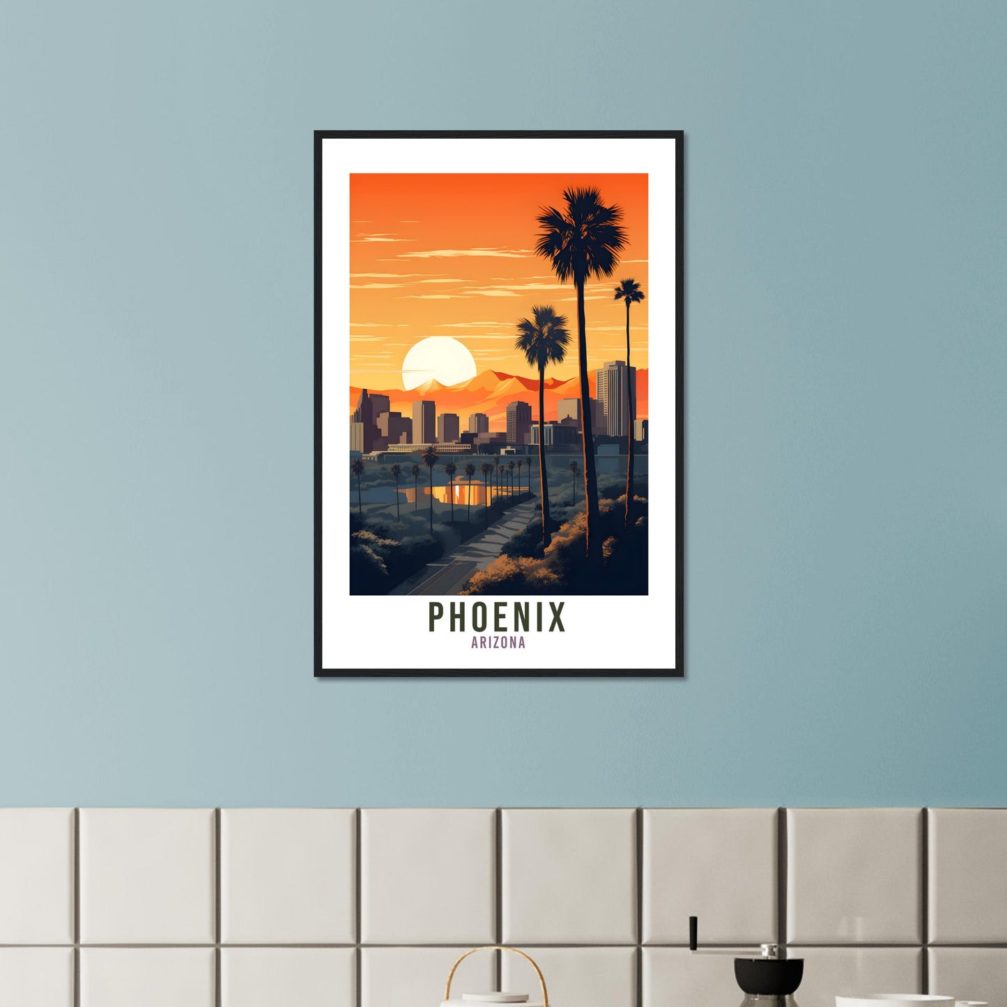 Phoenix Travel Print Phoenix Arizona Wall Art Phoenix Travel Poster Arizona Home Decor Phoenix Art Lovers Arizona Gift Phoenix Travel Art