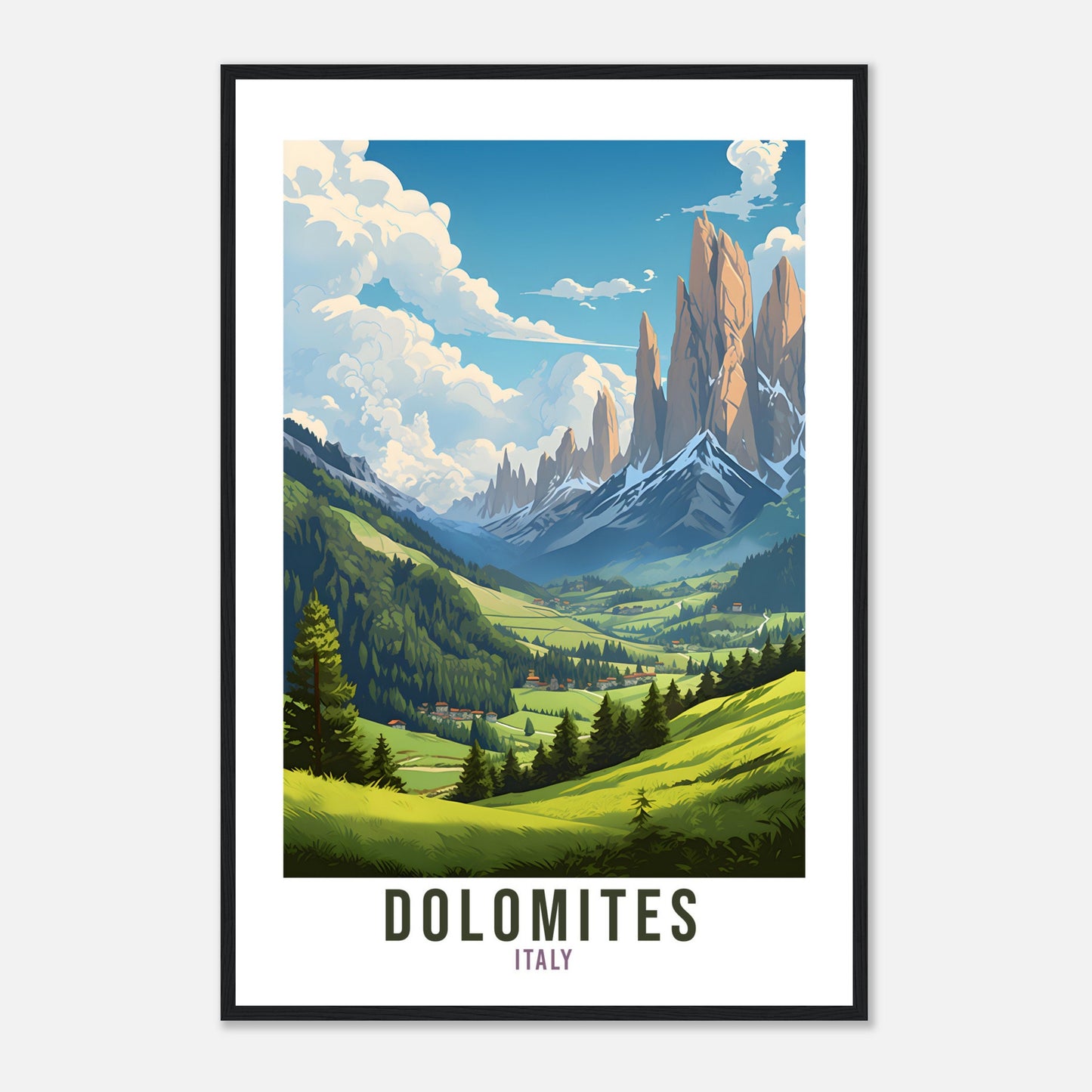 Dolomites Italy Travel Print Wall Art Dolomites Wall Hanging Home Décor Italy Gift Art Lovers Italy Art Lover Gift Dolomites Italy Print