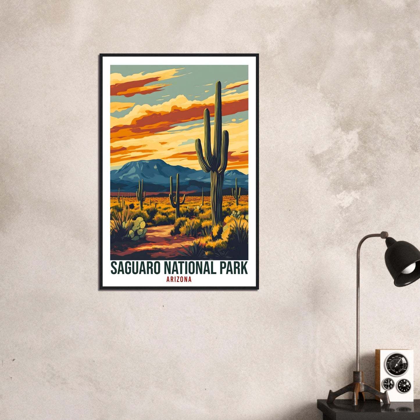 Saguaro National Park Arizona USA Travel Print Wall Art Wall Hanging Home Décor Saguaro Park Gift Travel Art USA Artwork Travel Poster