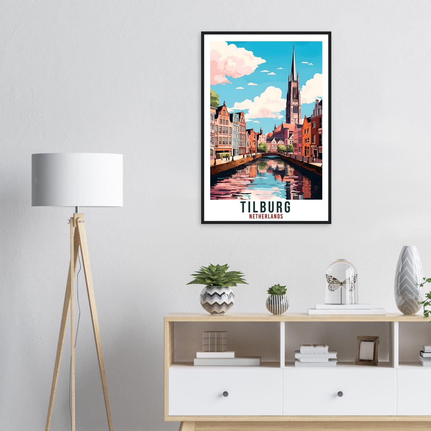 Tilburg Travel Print Holland Wall Art Wall Hanging Home Décor Tilburg Gift Art Lovers Gift Dutch Artwork Gift The Netherlands Travel Poster