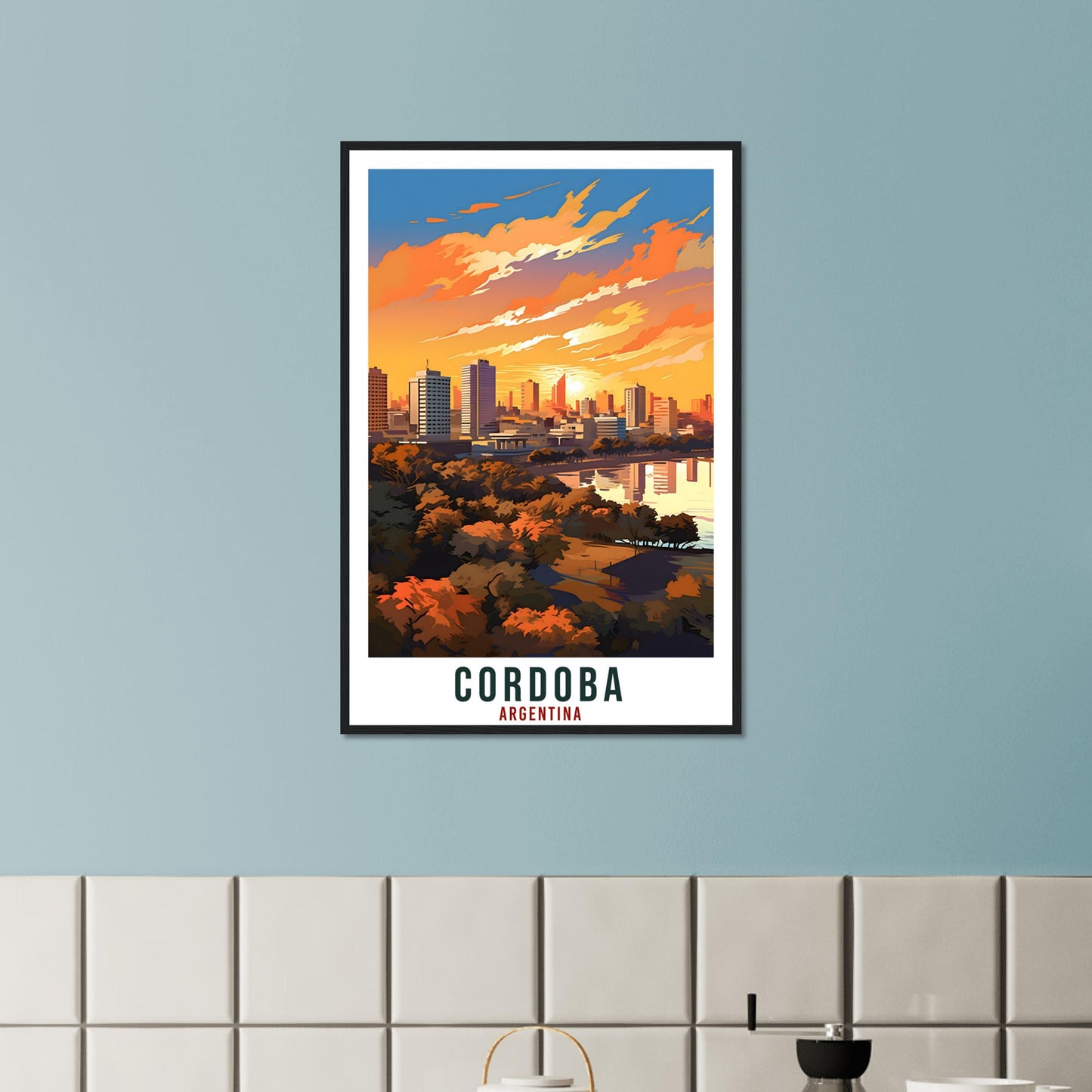 Cordoba Travel Print Wall Art Cordoba Argentina City Landscape Artwork Cordoba Art Gifts Cordoba Travel Poster Argentinian Art Lovers Gift