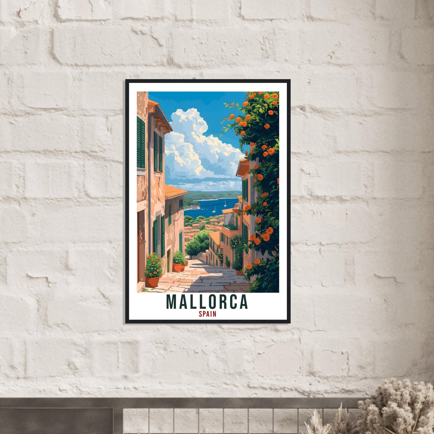 Mallorca Travel Poster Spain Home Decoration Spanish Island Mallorca Wall Art Gift Wall Hanging Art Lover Spain Artwork Travel Print