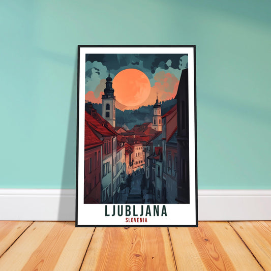 Ljubljana Travel Print Slovenia Decor Ljubljana Wall Art Gift Wall Hanging Art Lover Ljubljana Slovenia Artwork Travel Poster Slovenia Art