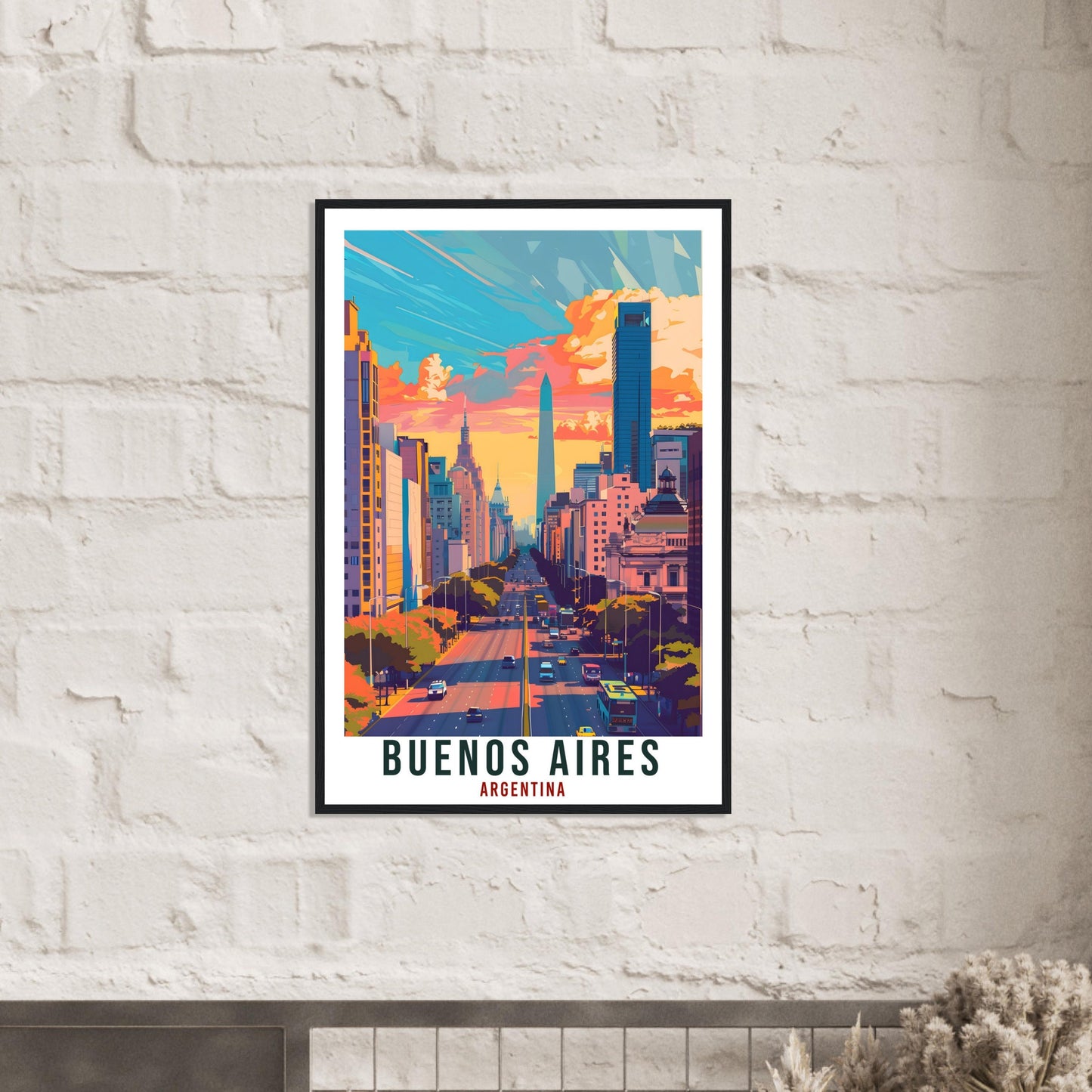 Buenos Aires Argentina Travel Print Wall Art Wall Hanging Home Décor Buenos Aires Gift Landmark Artwork Travel Art Argentina Travel Poster