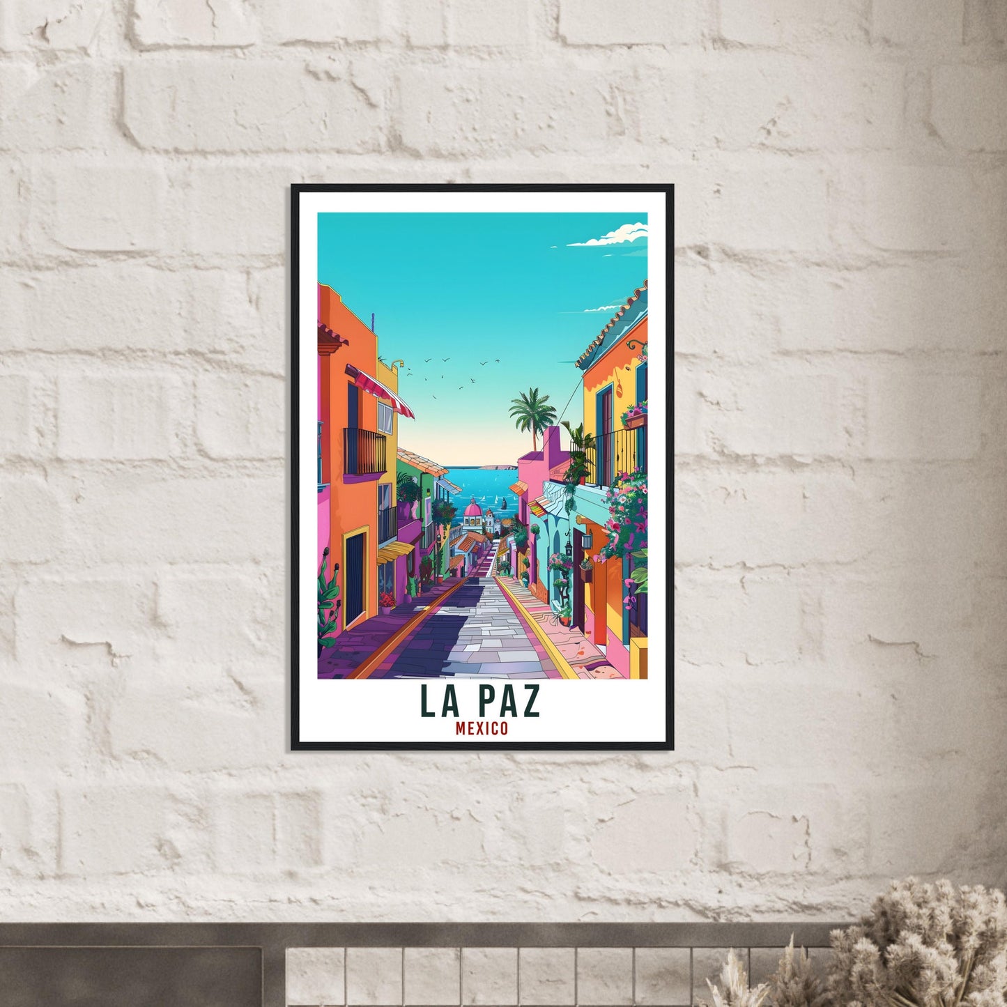 La Paz Mexico Travel Print Mexico Wall Art Wall Hanging Home Décor La Paz Gift Mexico Landmark Artwork Gift South America Travel Poster