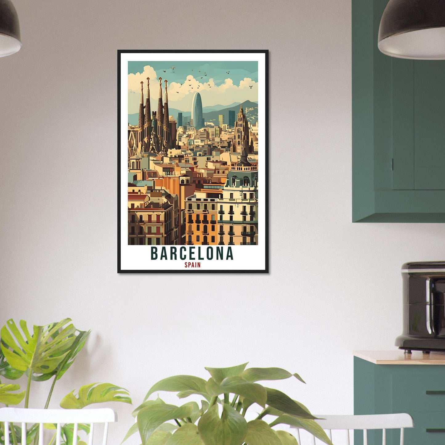 Barcelona Travel Print Wall Art Barcelona Spain Wall Hanging Artwork Barcelona Art Gifts Barcelona Travel Poster Spain Art Lovers Gift