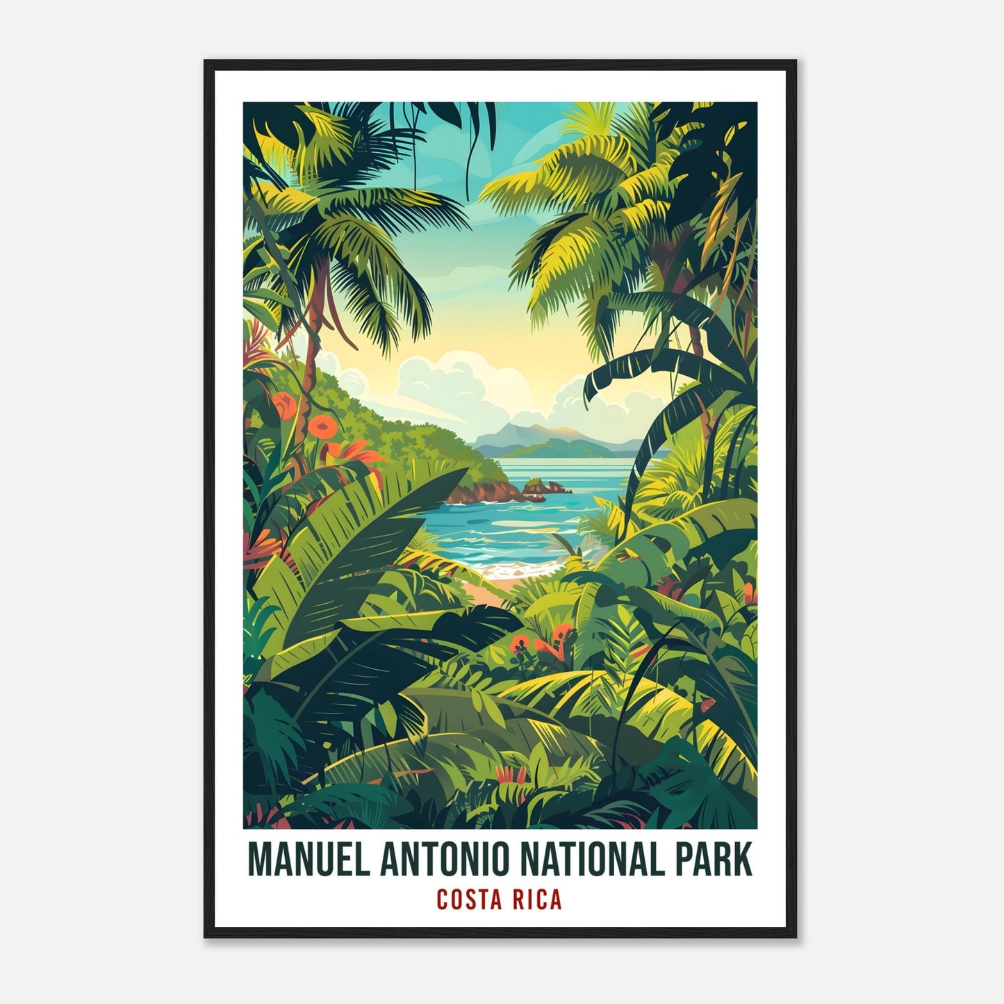 Manuel Antonio National Park Costa Rica Travel Print Wall Art Wall Hanging Manuel Antonio Park Artwork Travel Costa Rica City Travel Poster