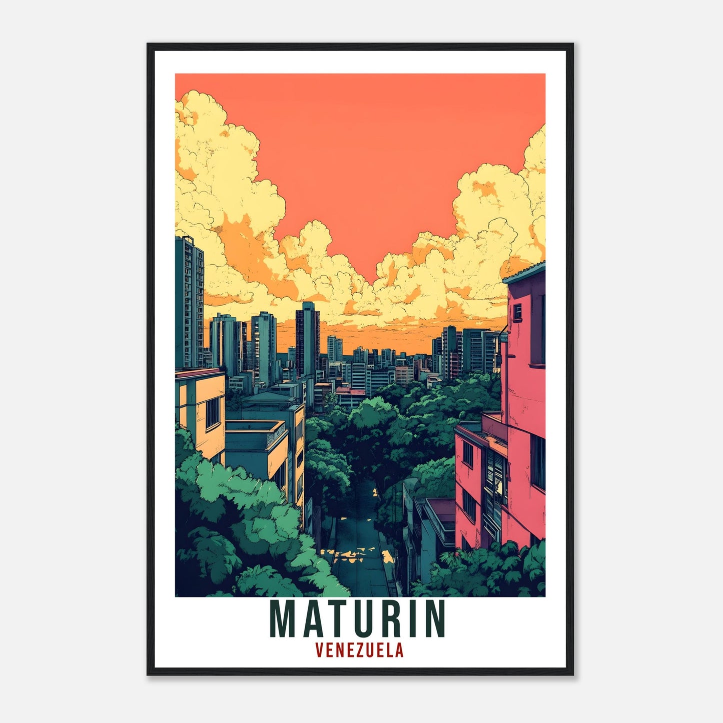 Maturin Travel Print Venezuela Home Decor Maturin Wall Art Gift Wall Hanging Art Lover Maturin Venezuelan Artwork Travel Poster Travel Art