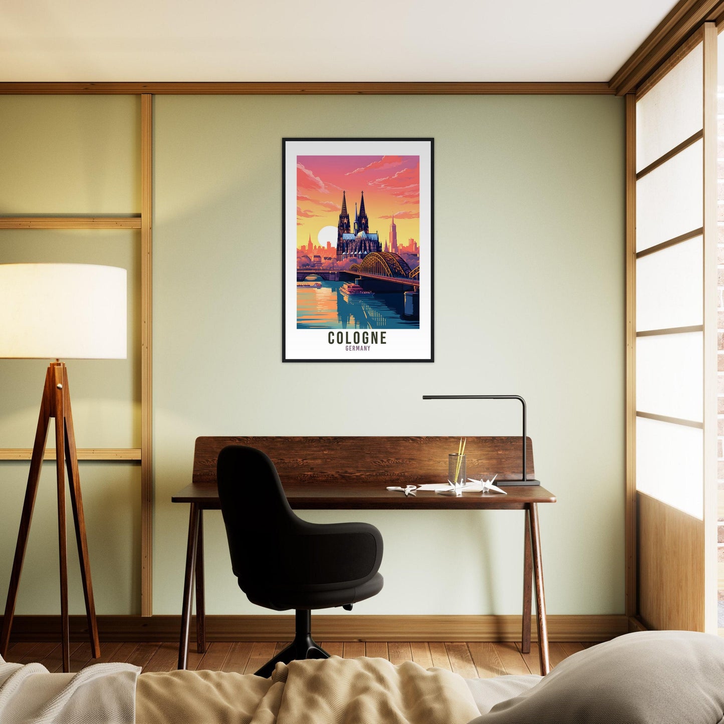 Cologne Travel Print Germany Cologne Travel Poster Cologne Home Decor Cityscape Art Gift Cologne Germany Wall Art Sunset Gift For Art Lovers
