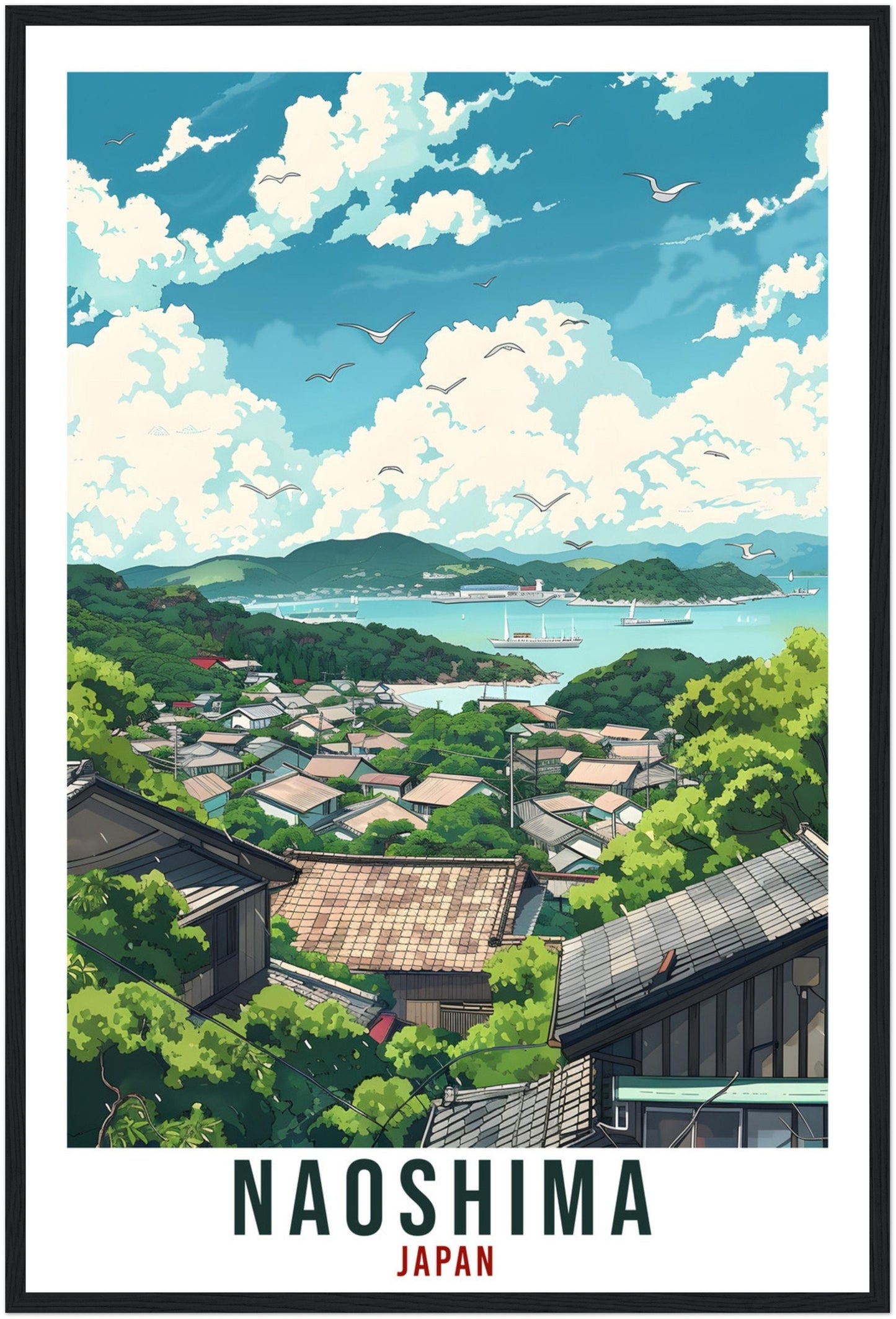 Naoshima Travel Print Japan Home Decoration Wall Art Gift Wall Hanging Art Lover Japanese Artwork Japan Naoshima Travel Poster Decor Print