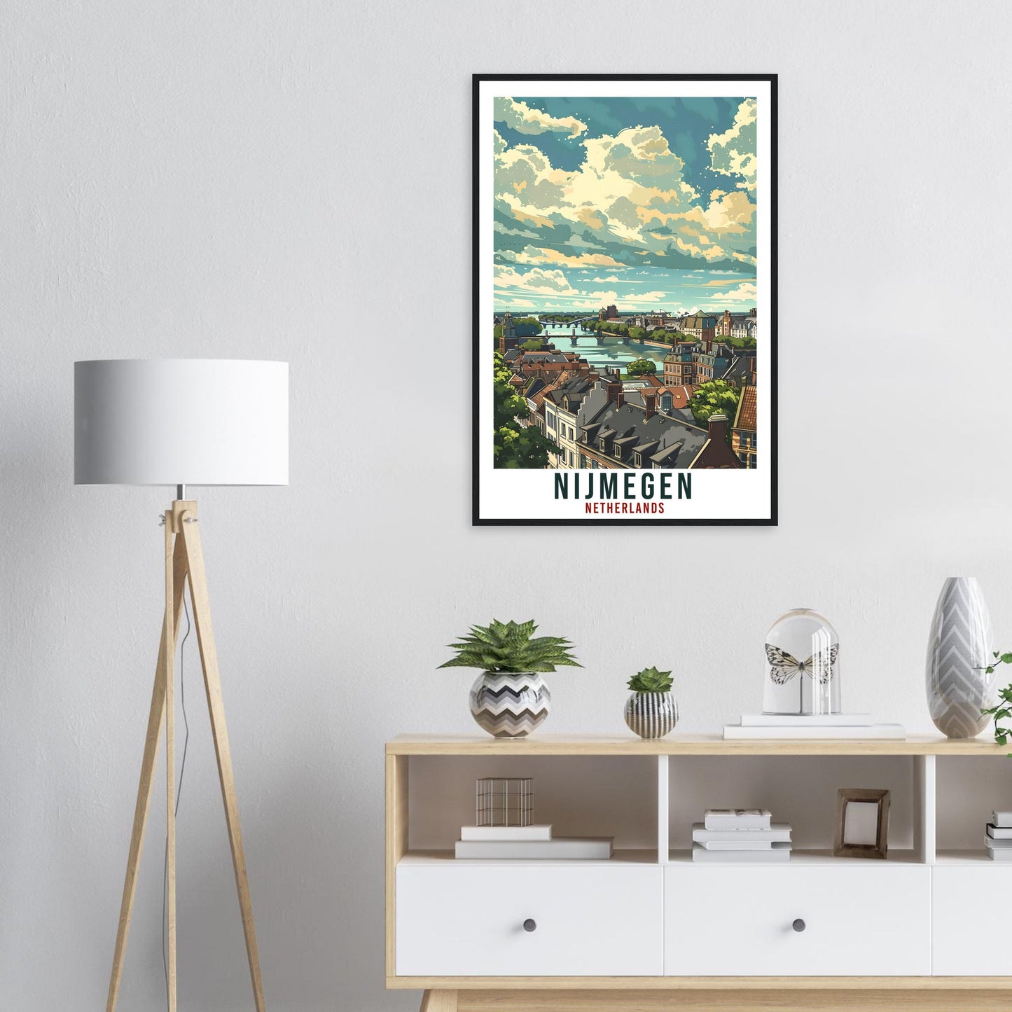 Nijmegen Travel Print Holland Wall Art Wall Hanging Home Décor Nijmegen Gift Art Print Gift Dutch Artwork Gift The Netherlands Travel Poster