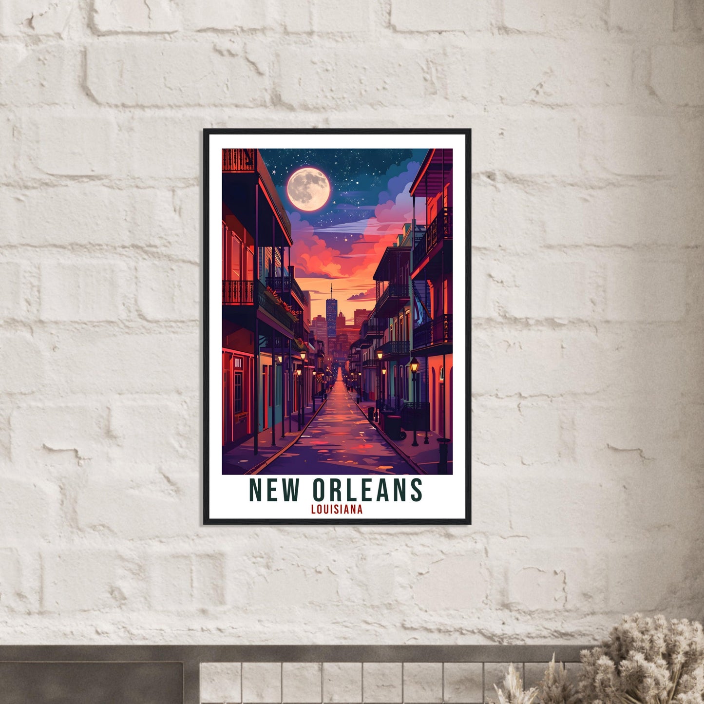 New Orleans Travel Poster Louisiana Home Decoration USA City Wall Art Gift Wall Hanging Art Lover Louisiana Artwork New Orleans Travel Print