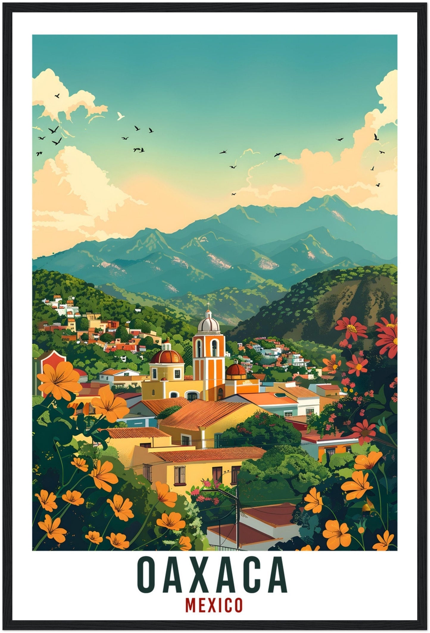 Oaxaca Mexico Travel Print Mexico Wall Art Wall Hanging Home Décor Oaxaca Gift Mexico Landmark Artwork Gift South America Travel Poster