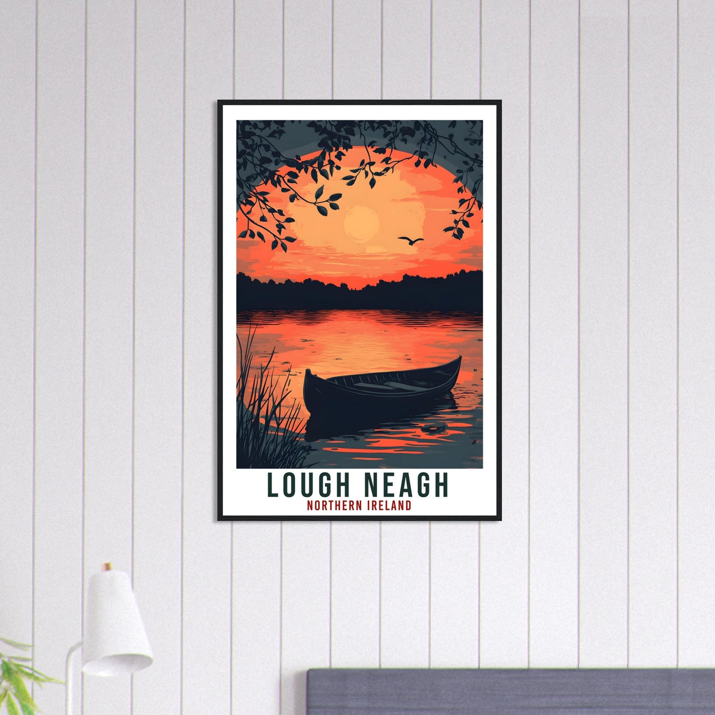 Lough Neagh Travel Print Northern Ireland Home Decor Lough Neagh Wall Art Gift Wall Hanging PLACE Irish Artwork Travel Poster Ireland Travel