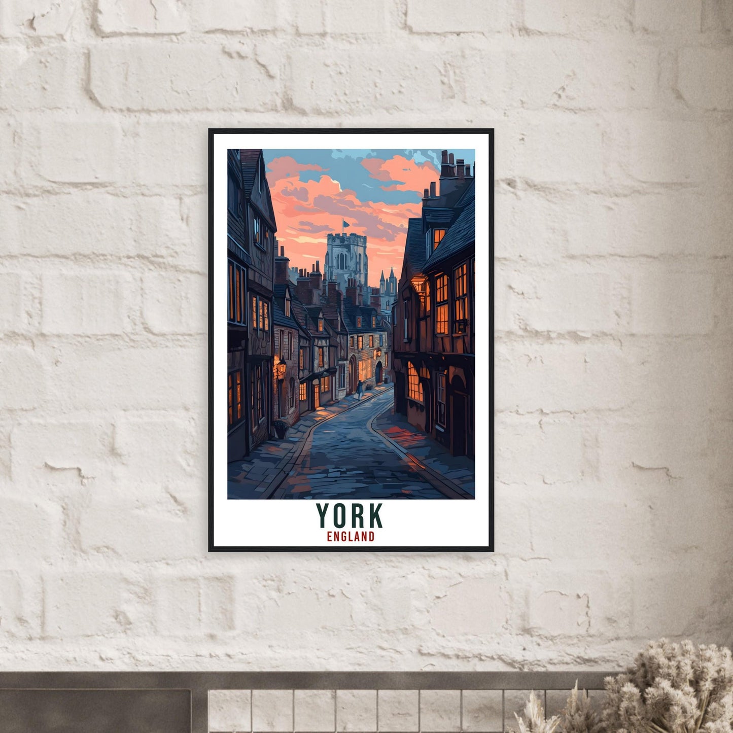 York Travel Print England Home Decor York Wall Art Gift Wall Hanging Art Lover York England Artwork Travel Poster York UK Travel Art