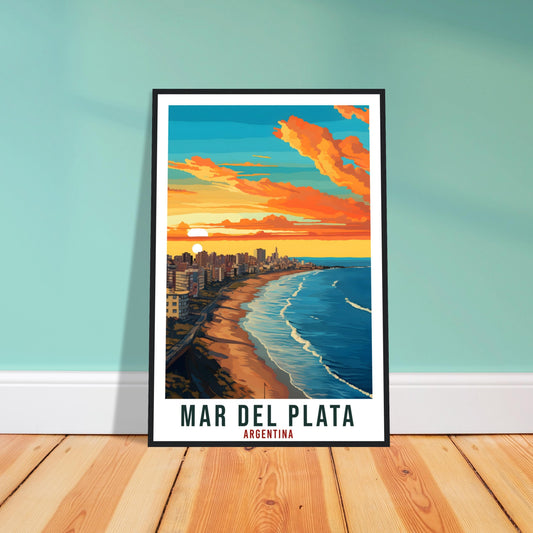 Mar Del Plata Travel Print Wall Art Mar Del Plata Argentina Landscape Artwork Art Gifts Mar Del Plata Travel Poster Argentinian Art Lovers