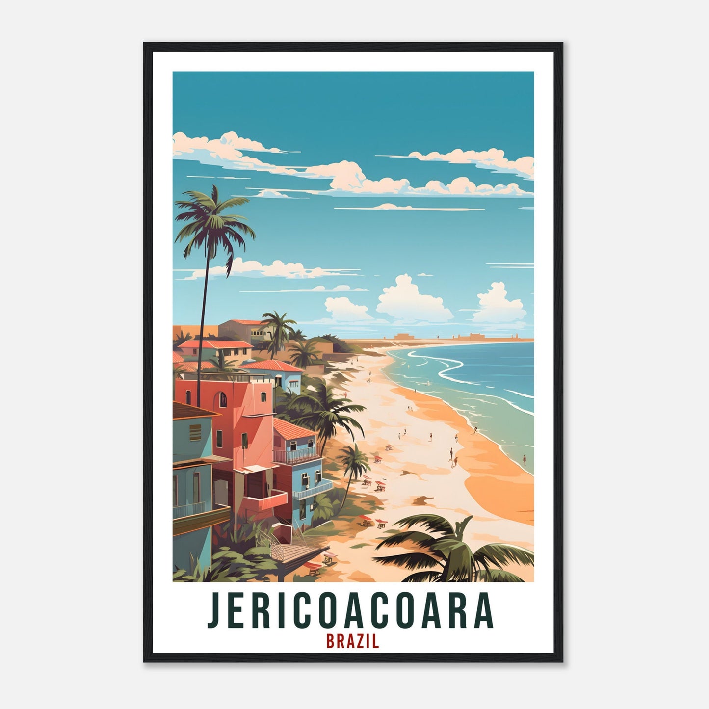 Jericoacoara Travel Print Wall Art Jericoacoara Brazil Wall Hanging Artwork Brazil Art Gift Jericoacoara Travel Poster Brazil Art Lover Gift