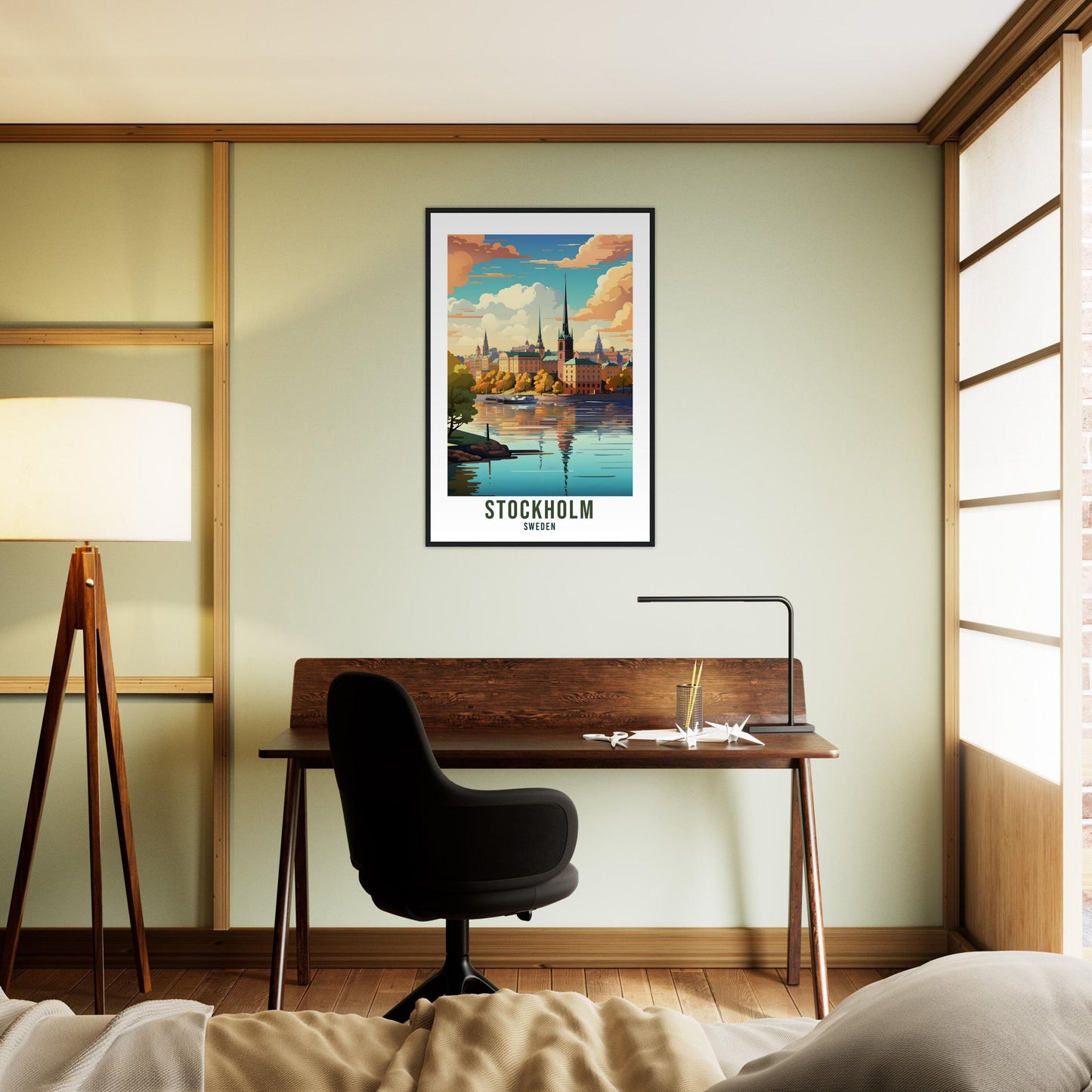 Stockholm Travel Print Wall Art Sweden Wall Hanging Home Décor Stockholm Gift Art Lovers Sweden Art Lover Gift Stockholm City Travel Print