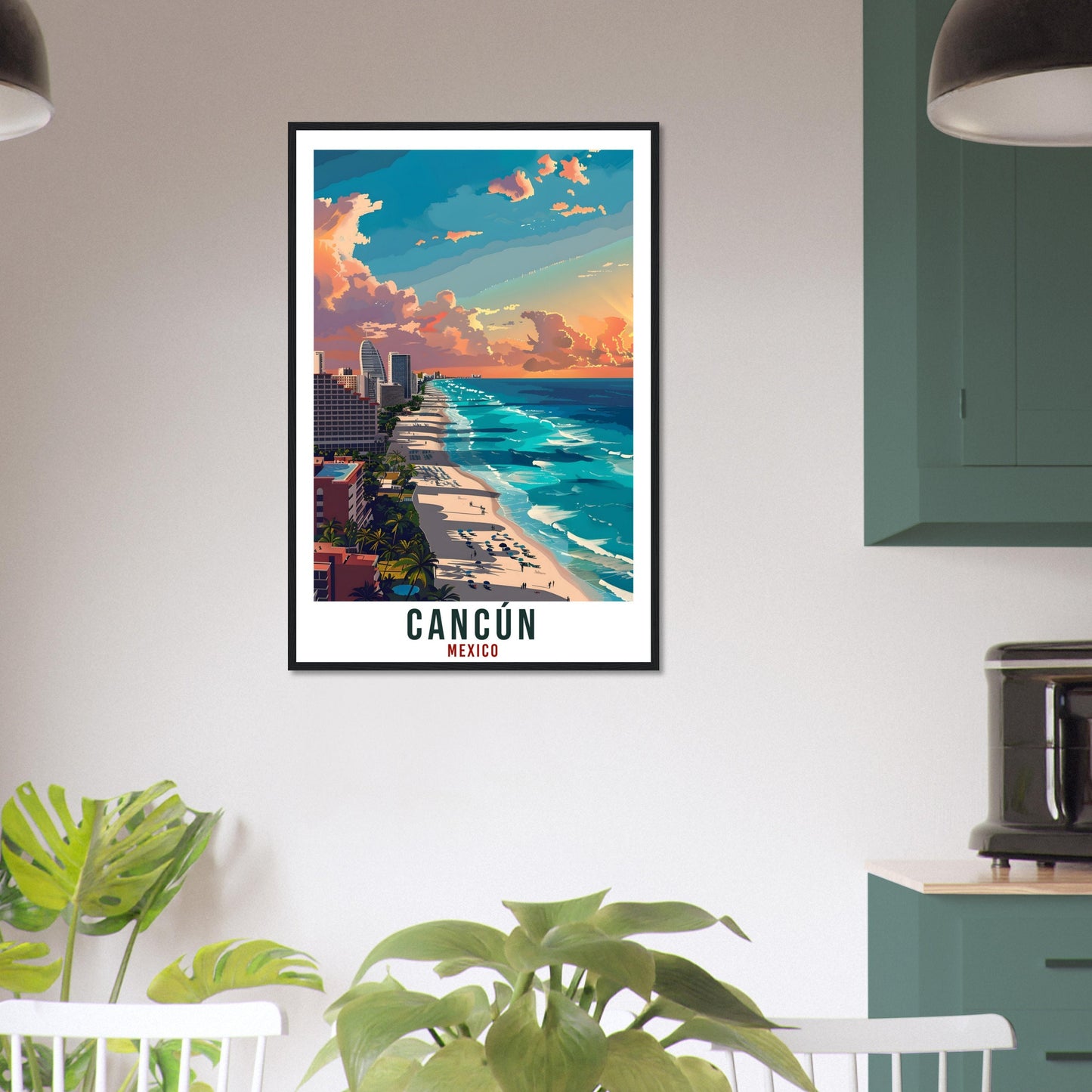 Cancún Mexico Travel Print Mexico Wall Art Wall Hanging Home Décor Cancún Gift Mexico Landmark Artwork Gift South America Travel Poster