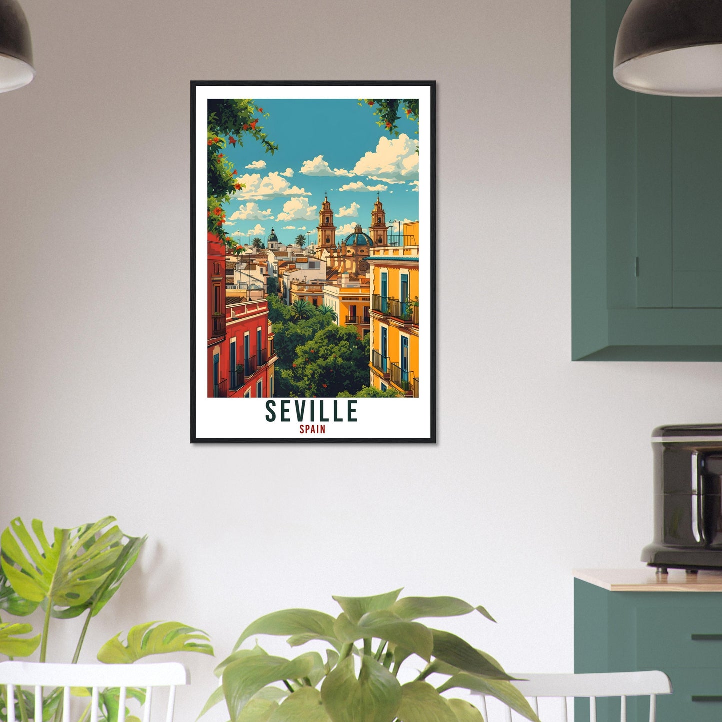 Seville Travel Print Spain Home Decoration Seville Spanish City Wall Art Gift Wall Hanging Art Lover Spain Artwork Seville Travel Poster