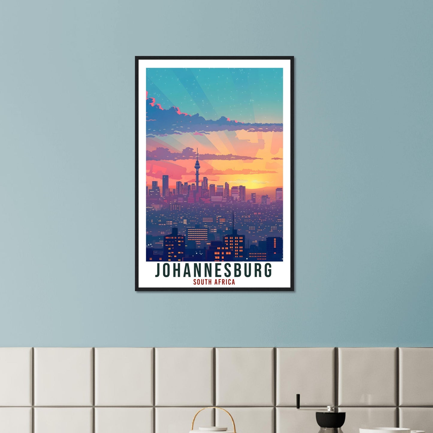 Johannesburg South Africa Travel Poster Wall Art Wall Hanging Home Décor Johannesburg Gift Art Lovers Artwork Gift Print South African Print