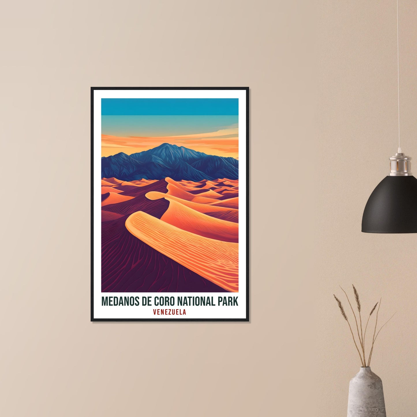 Medanos De Coro National Park Venezuela Travel Print Decor Medanos De Coro Wall Art Wall Hanging Art Lover Venezuelan Artwork Travel Poster