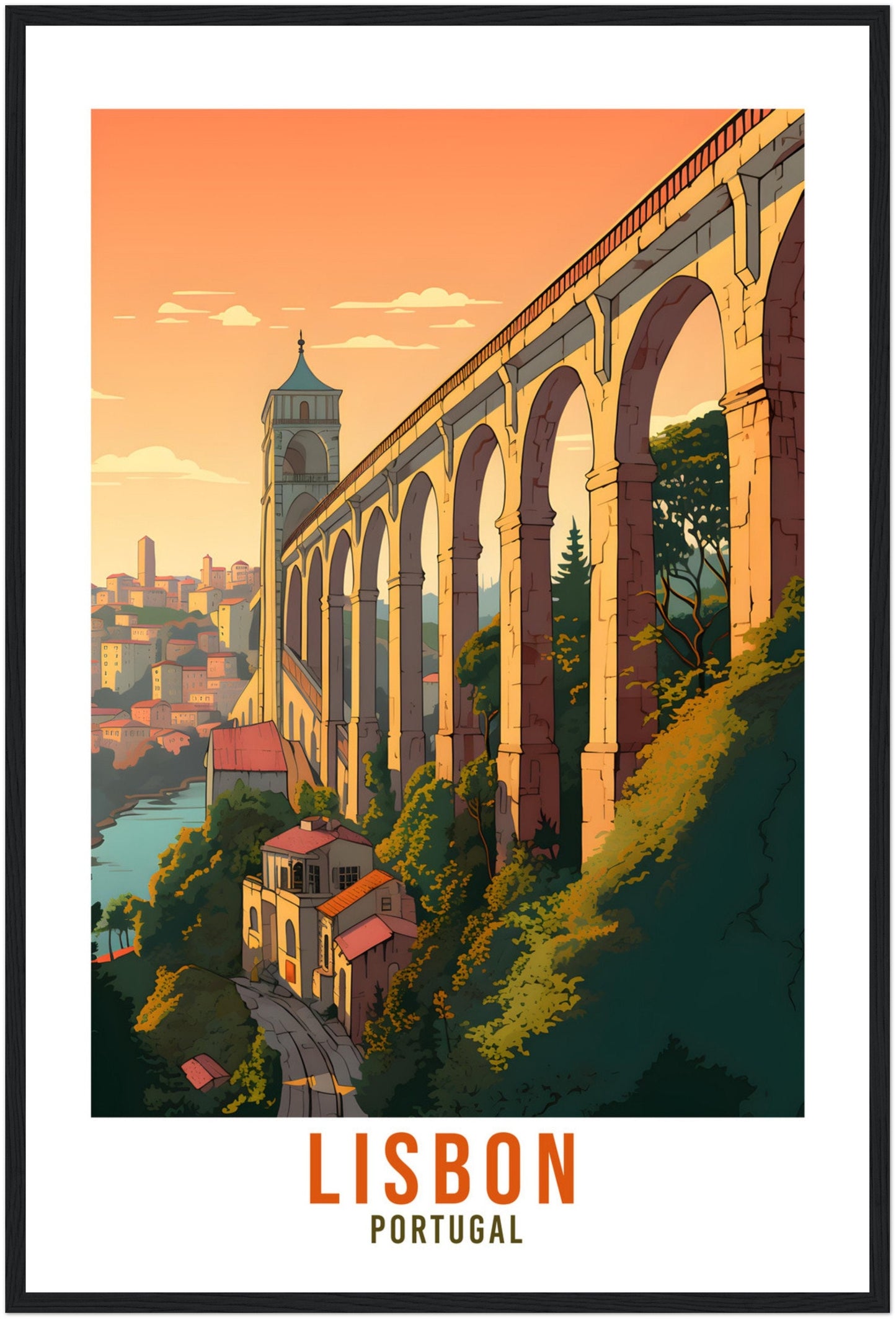 Lisbon Travel Print Wall Art Lisbon Wall Hanging Portugal Gift Lisbon Holiday Print Art Print Lisbon Travel Gift Travel Poster Lisbon City