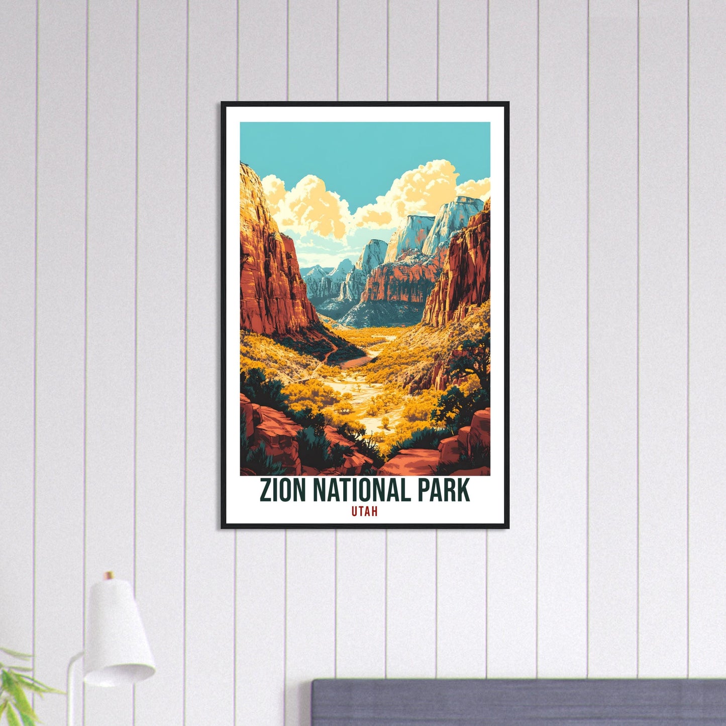 Zion National Park Utah USA Travel Print Wall Art Wall Hanging Home Décor Zion National Park Gift Travel Art USA Utah Artwork Travel Poster