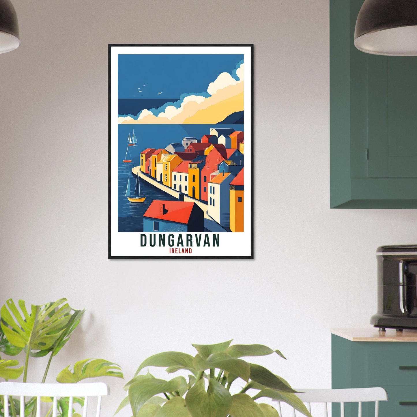 Dungarvan Travel Print Ireland Decor Dungarvan Wall Art Gift Wall Hanging Art Lover Waterford Irish Artwork Travel Poster Ireland Travel Art